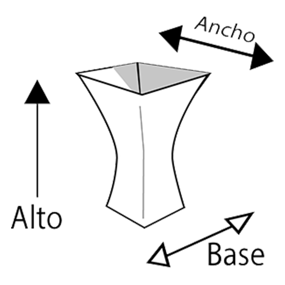 Maceta de fibra de vidrio modelo Francés Extra grande chocolate*