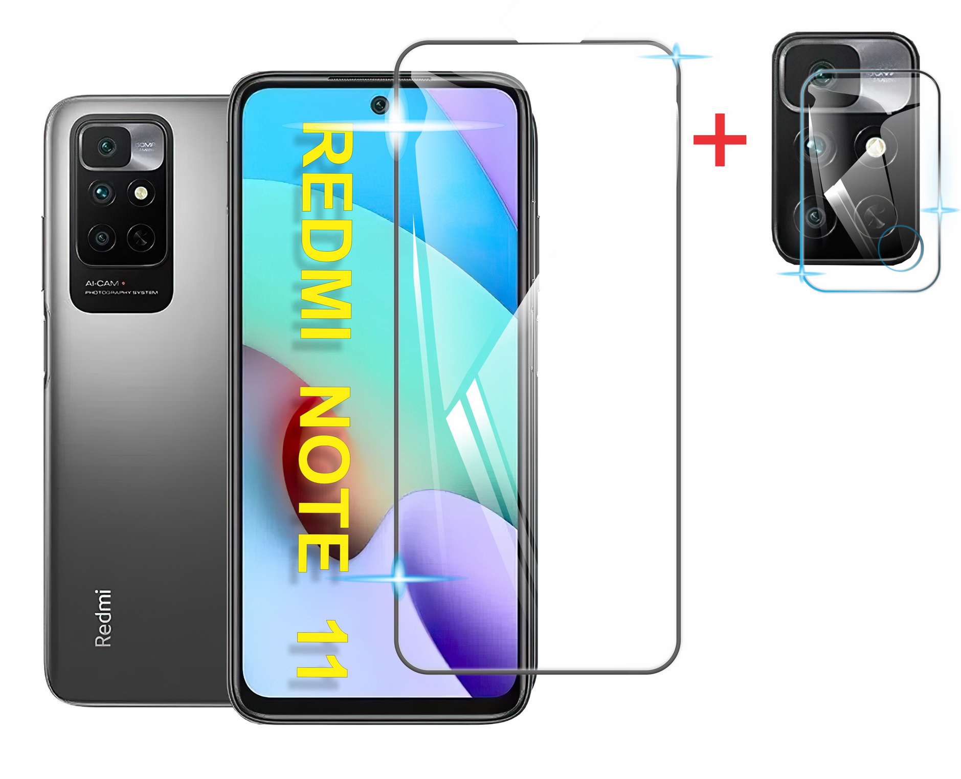 Combo Cristal Templado 9d Para Xiaomi Redmi Note 8 Note 8 Pro Note 9s Note 10 Note 11