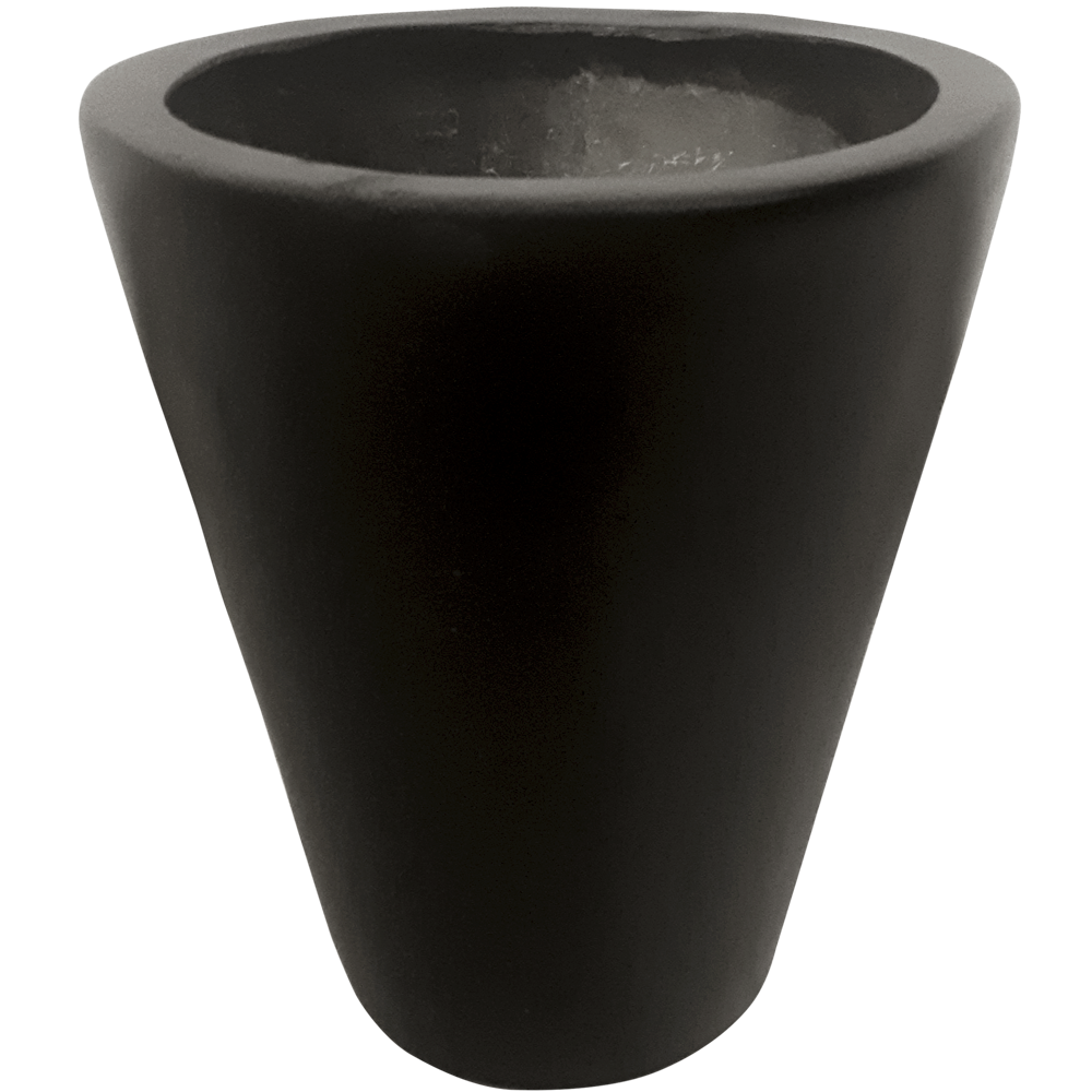 Maceta de fibra de vidrio modelo Babel Mini chocolate*