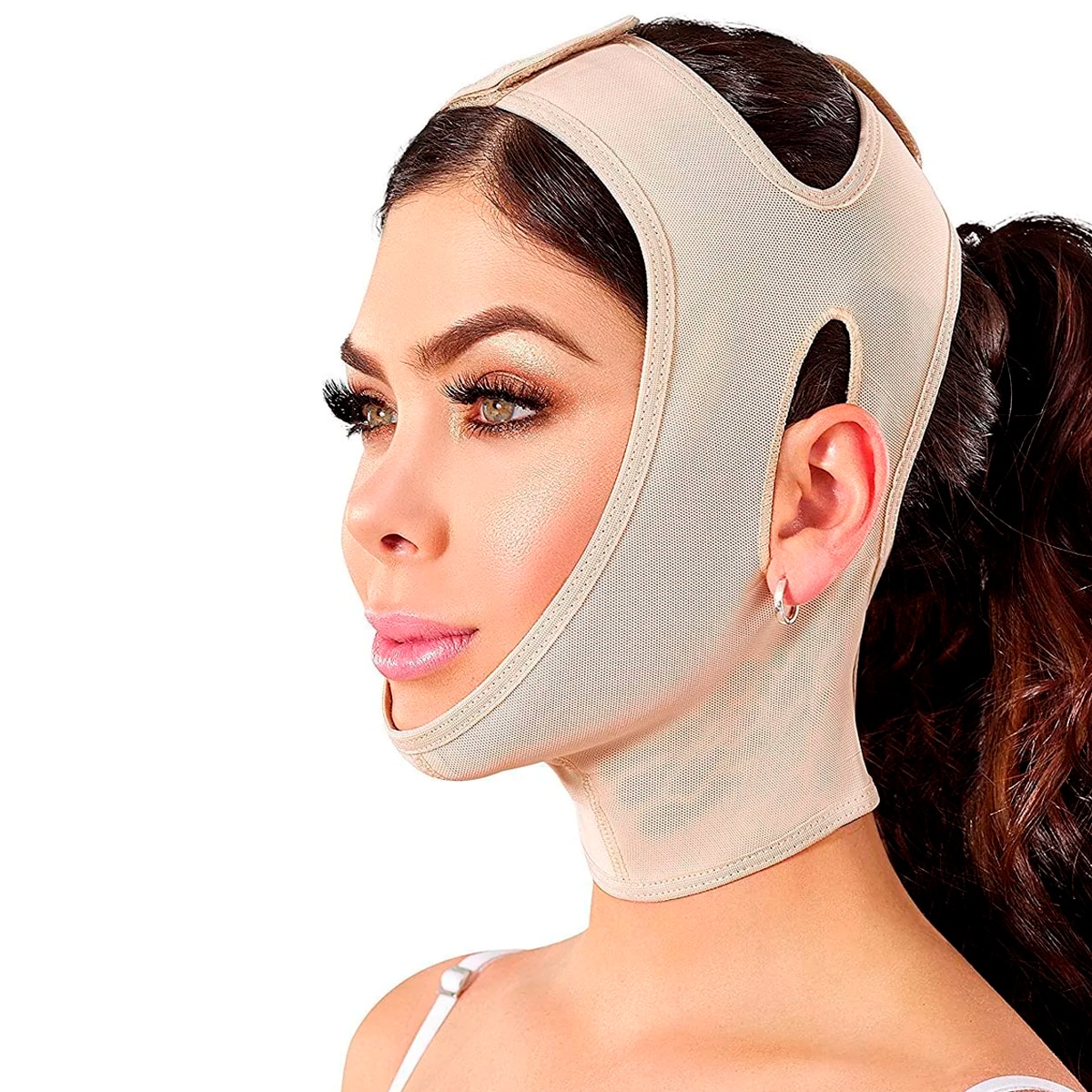 Faja Colombiana Mentonera Reductores Papada, Faja Correa Reductora Adelgazante Facial, Faja Mentonera Reductora Y Cirugia Bichectomia.