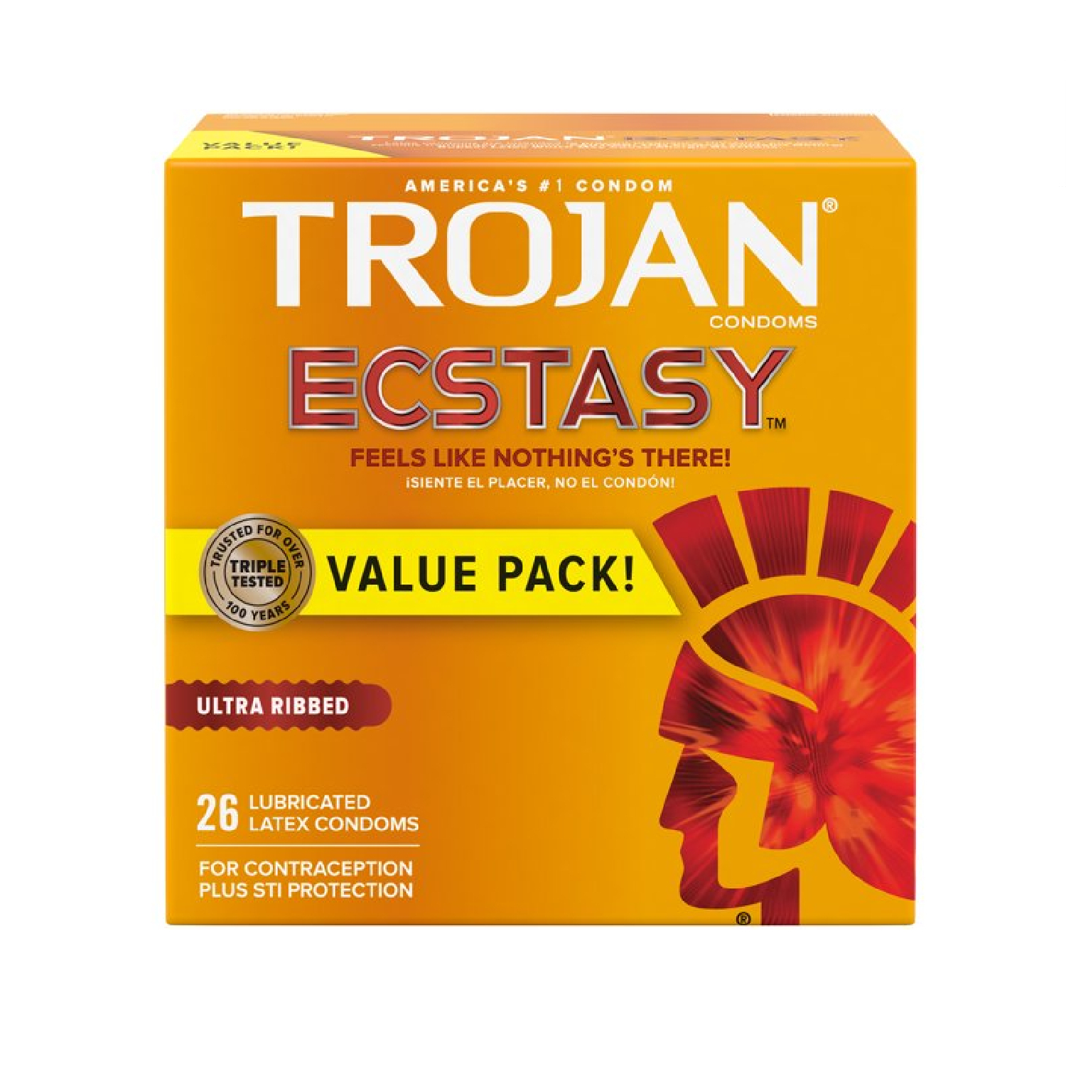 Trojan Ecstasy Condones Caja De 26 Piezas 