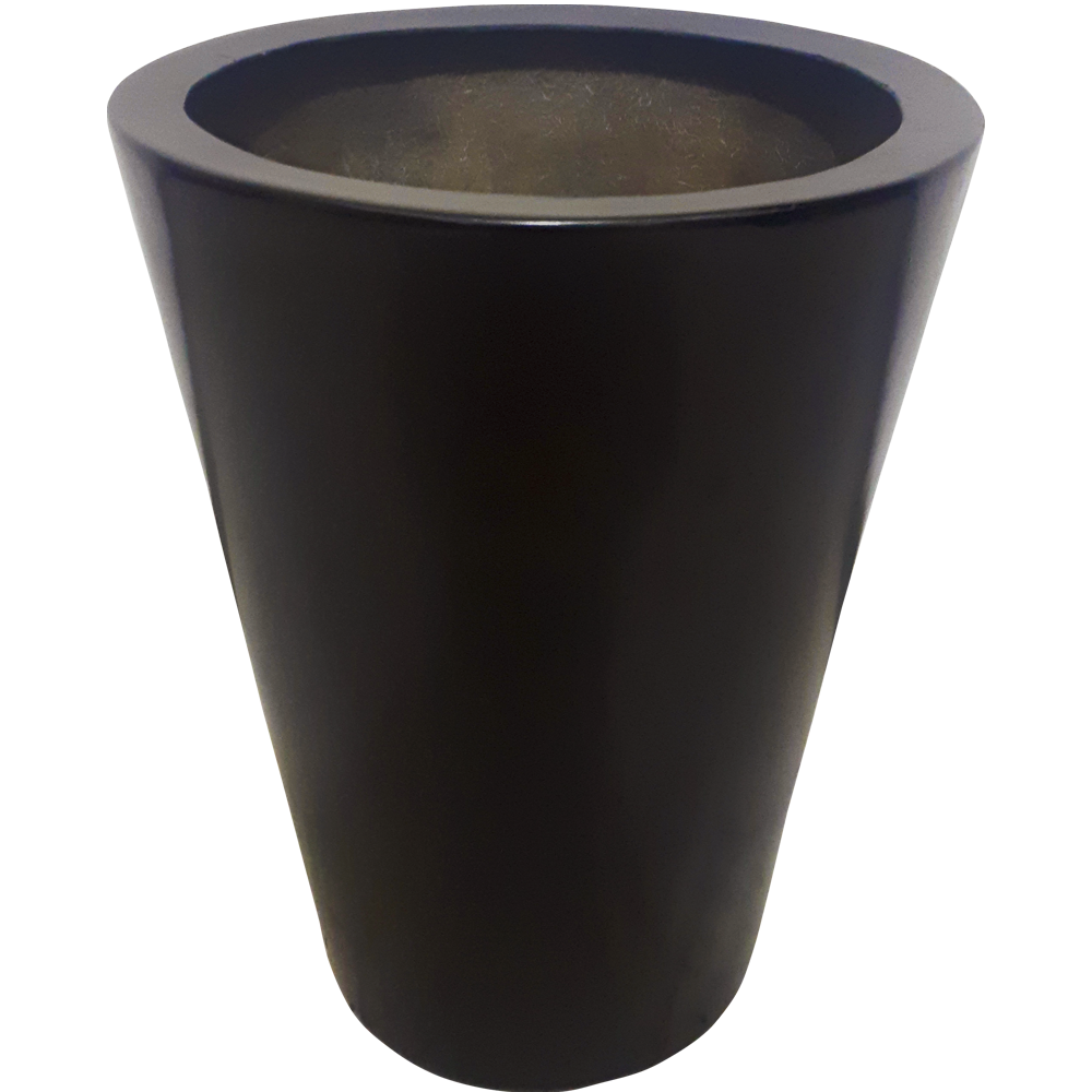 Maceta de fibra de vidrio modelo Babel Chico chocolate*