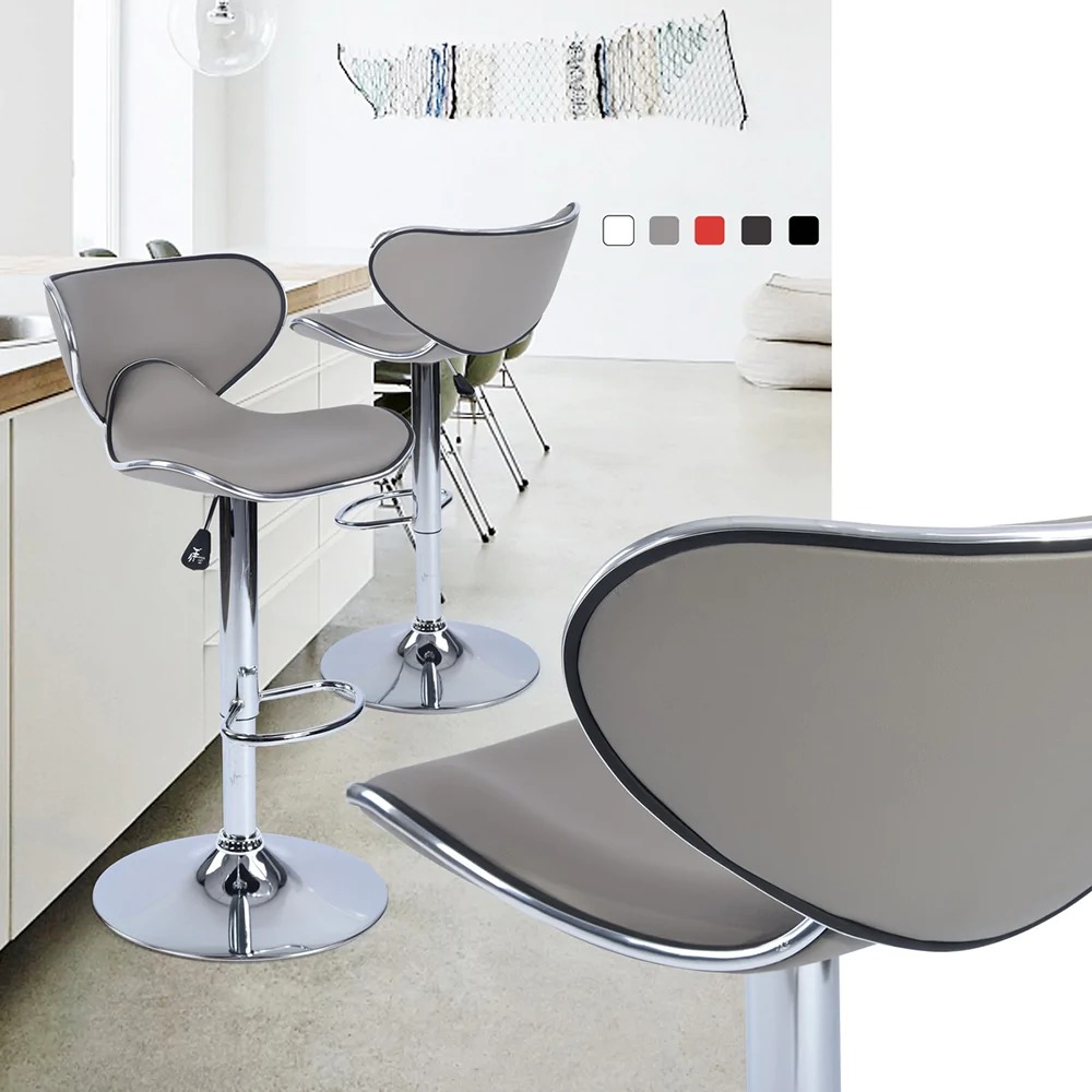 Banco alto comodo elegante Arn Grey LMKZ Gris R21