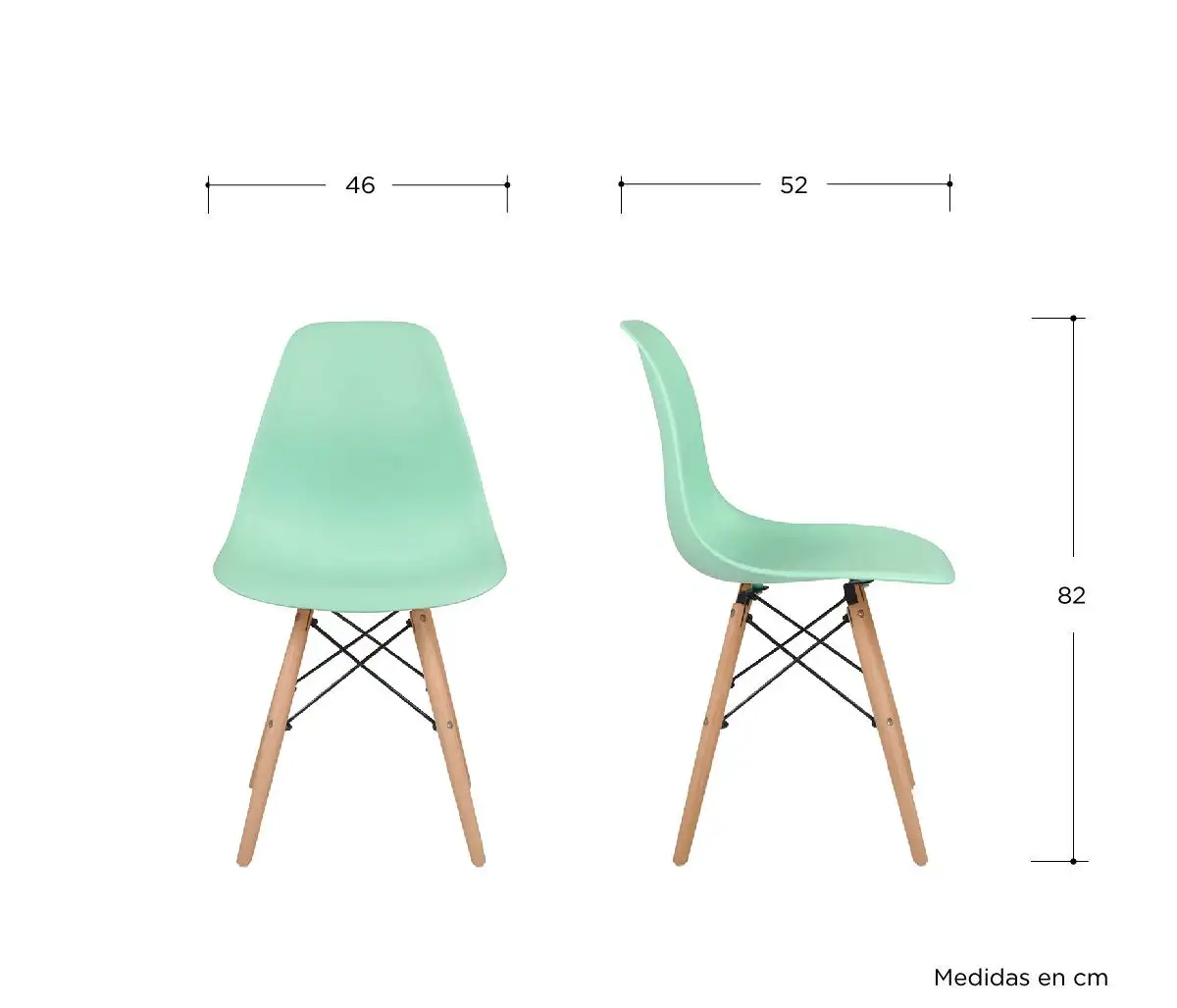 Silla Replica Eames   Menta