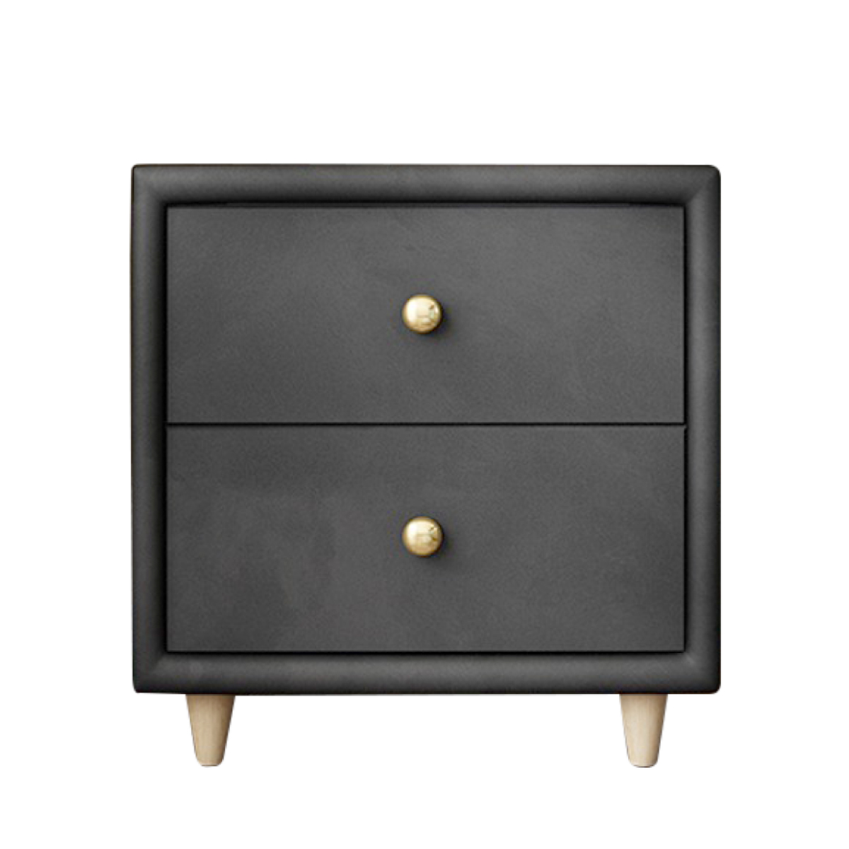 Buró Mesa De Noche Minimalista De Gamuza 2 Cajones