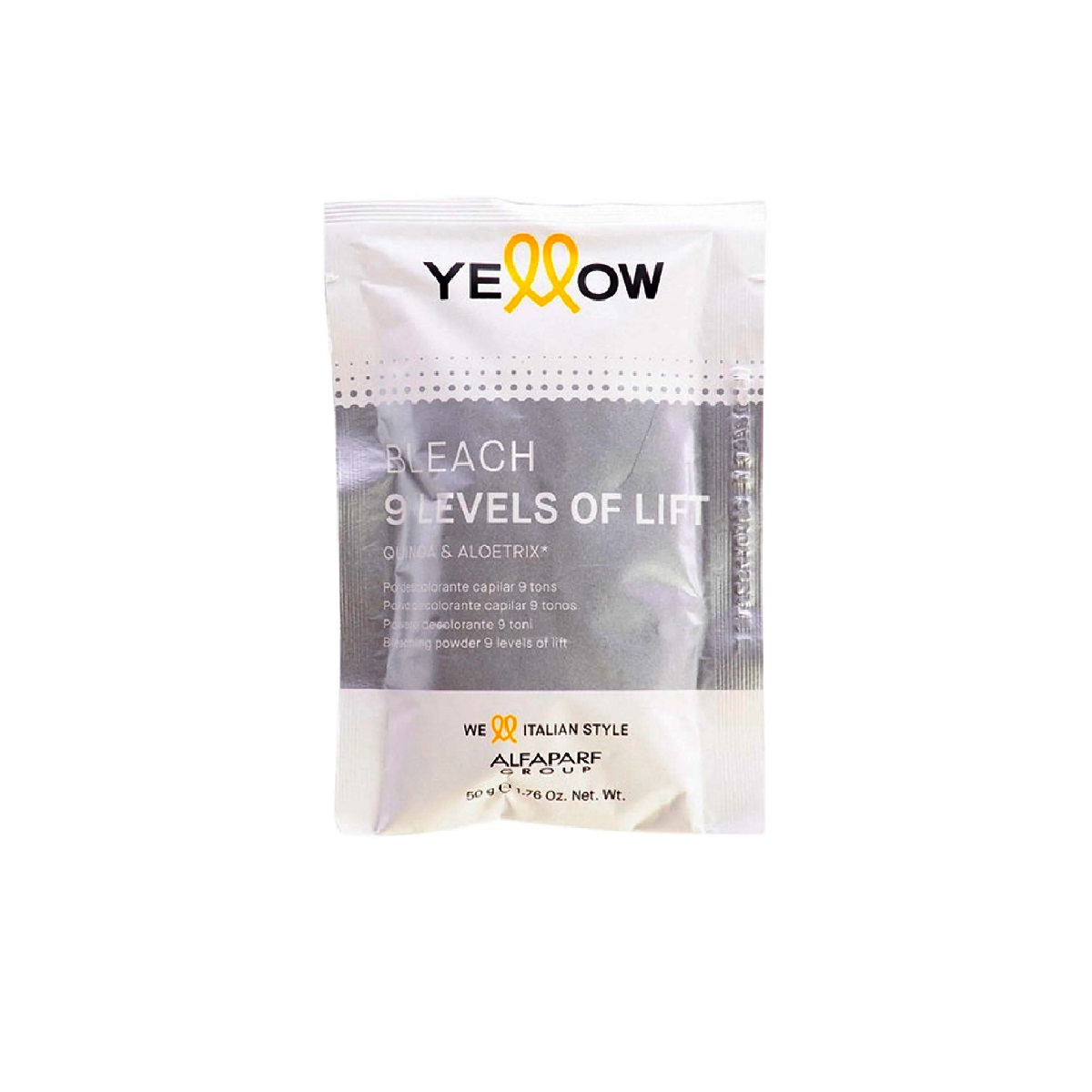 Decolorante 9 Niveles Yellow 50gr + Peroxido 30 vol de 150ml