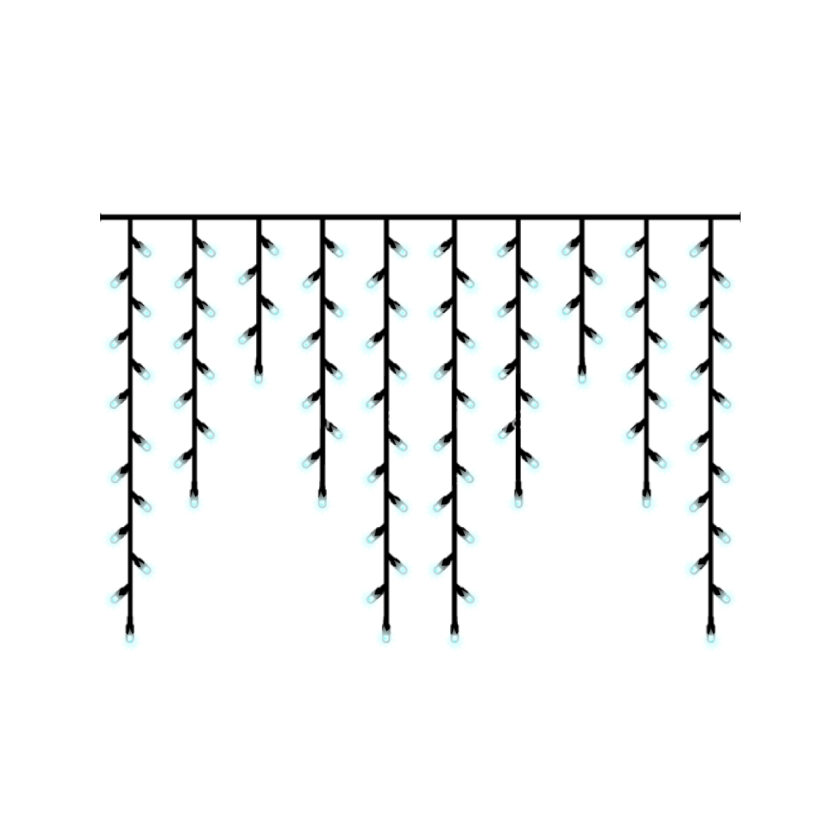 Serie Navideña Cascada Led 6 mts 300 Luces Navidad - Blanco Frio