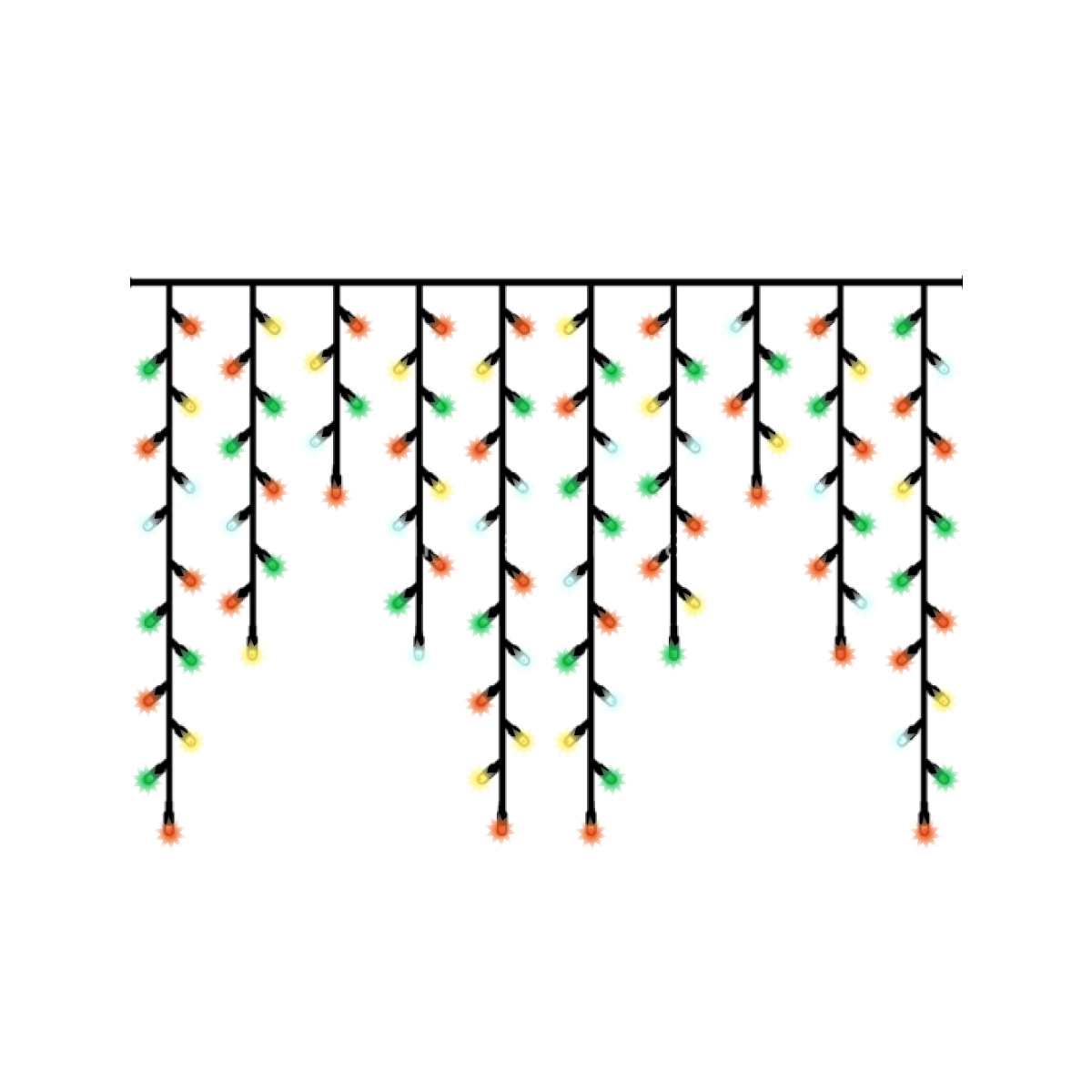 Serie Navideña Cascada Led 10 mts 500 Luces Navidad - Multicolor