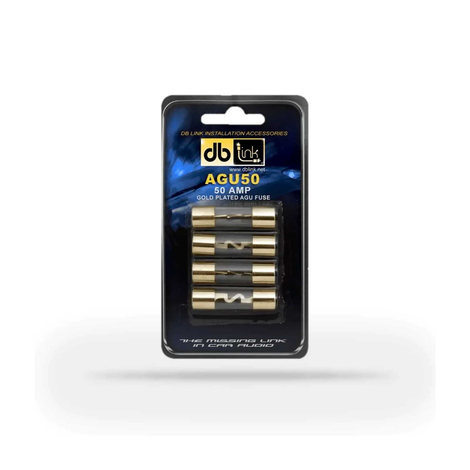 Blister de 4 fusibles AGU DB Link AGU50 50 Amperios Chapado Oro 