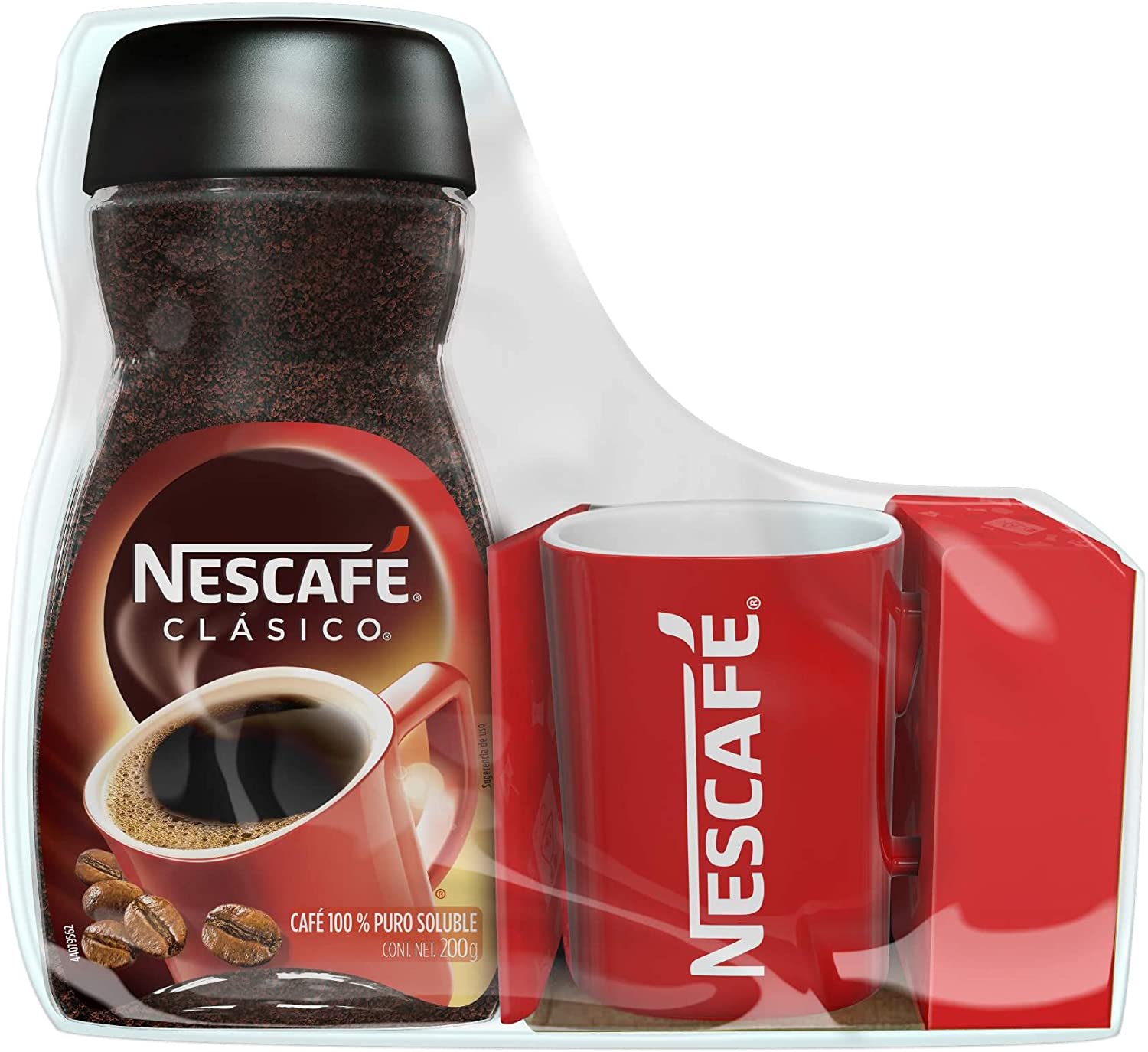 Café Soluble Nescafé Clásico 200g + Taza Roja