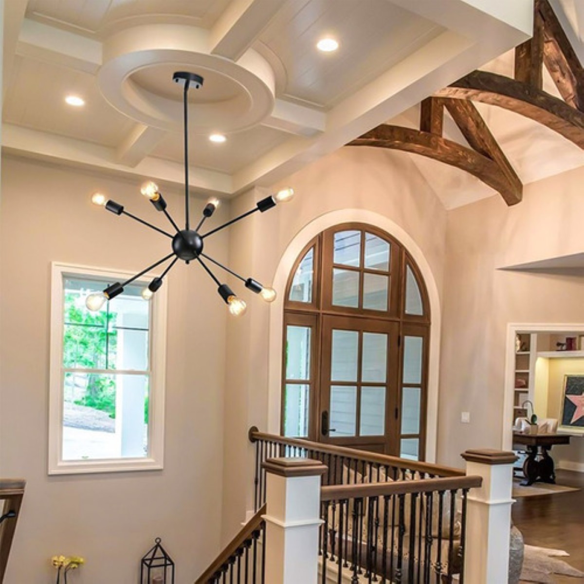 Lámpara De Techo Vintage Colgante 8 Luces E26