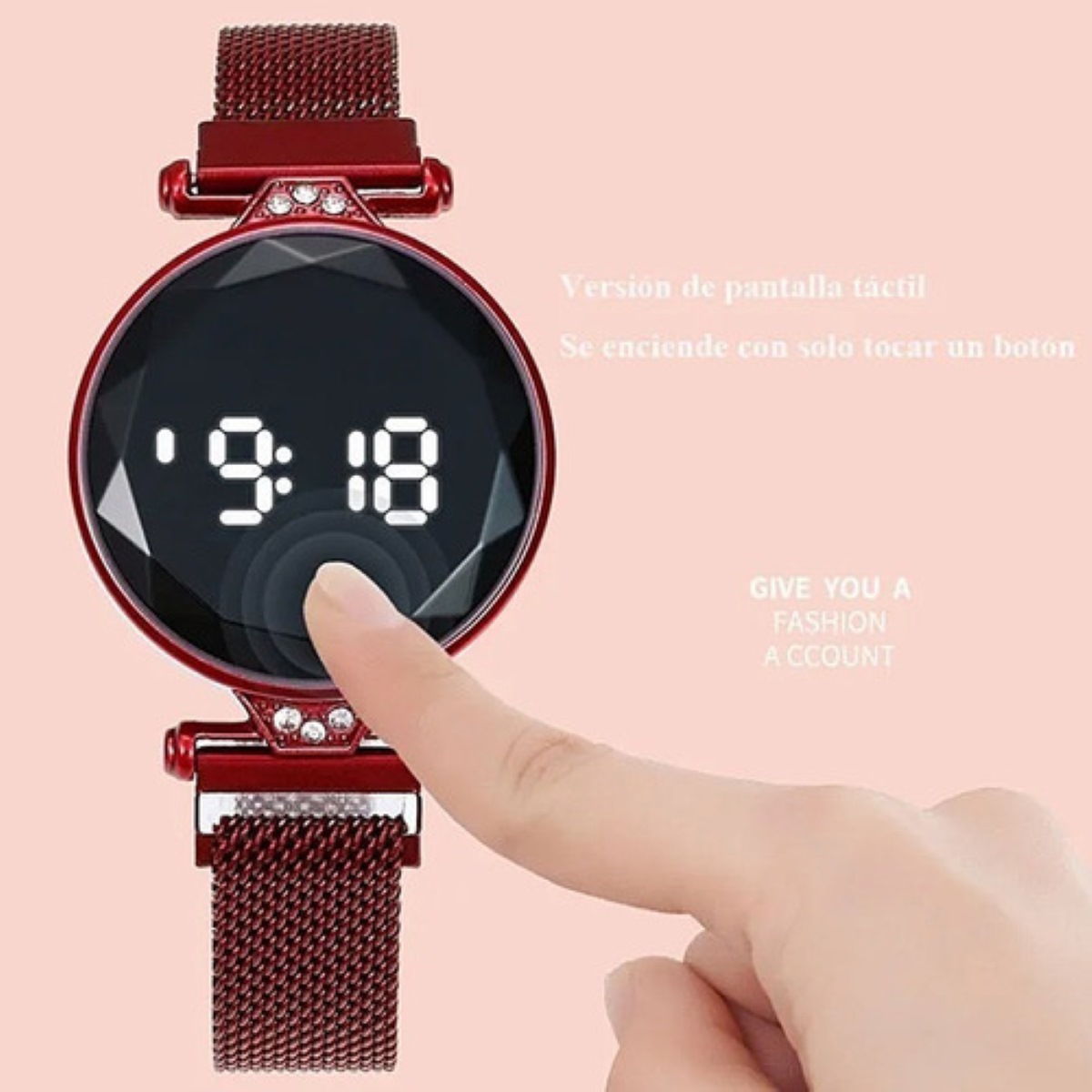 Reloj De Mano Casual Brazalete Rojo