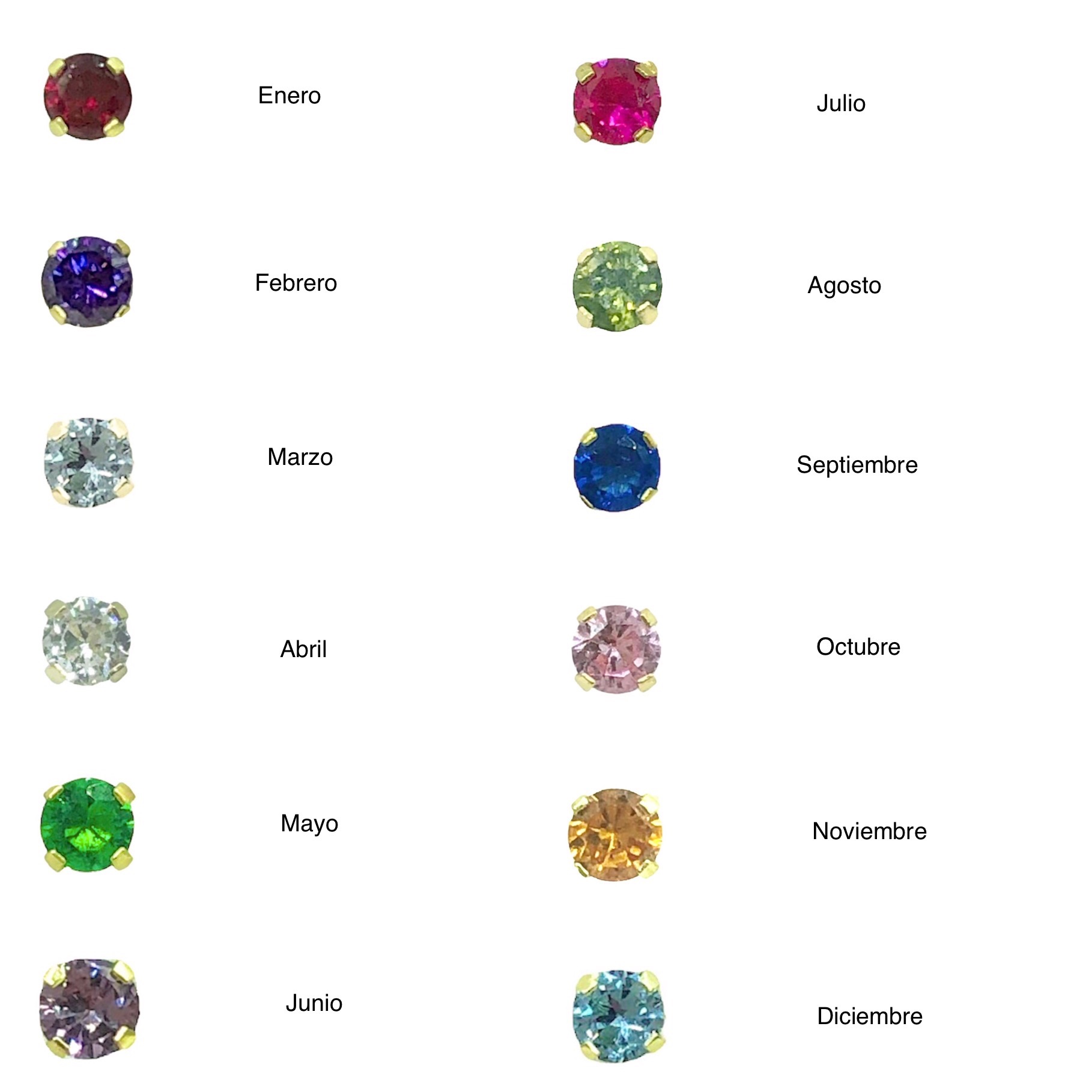 Broqueles de nacimiento en oro de 10k, ideal para recién nacida