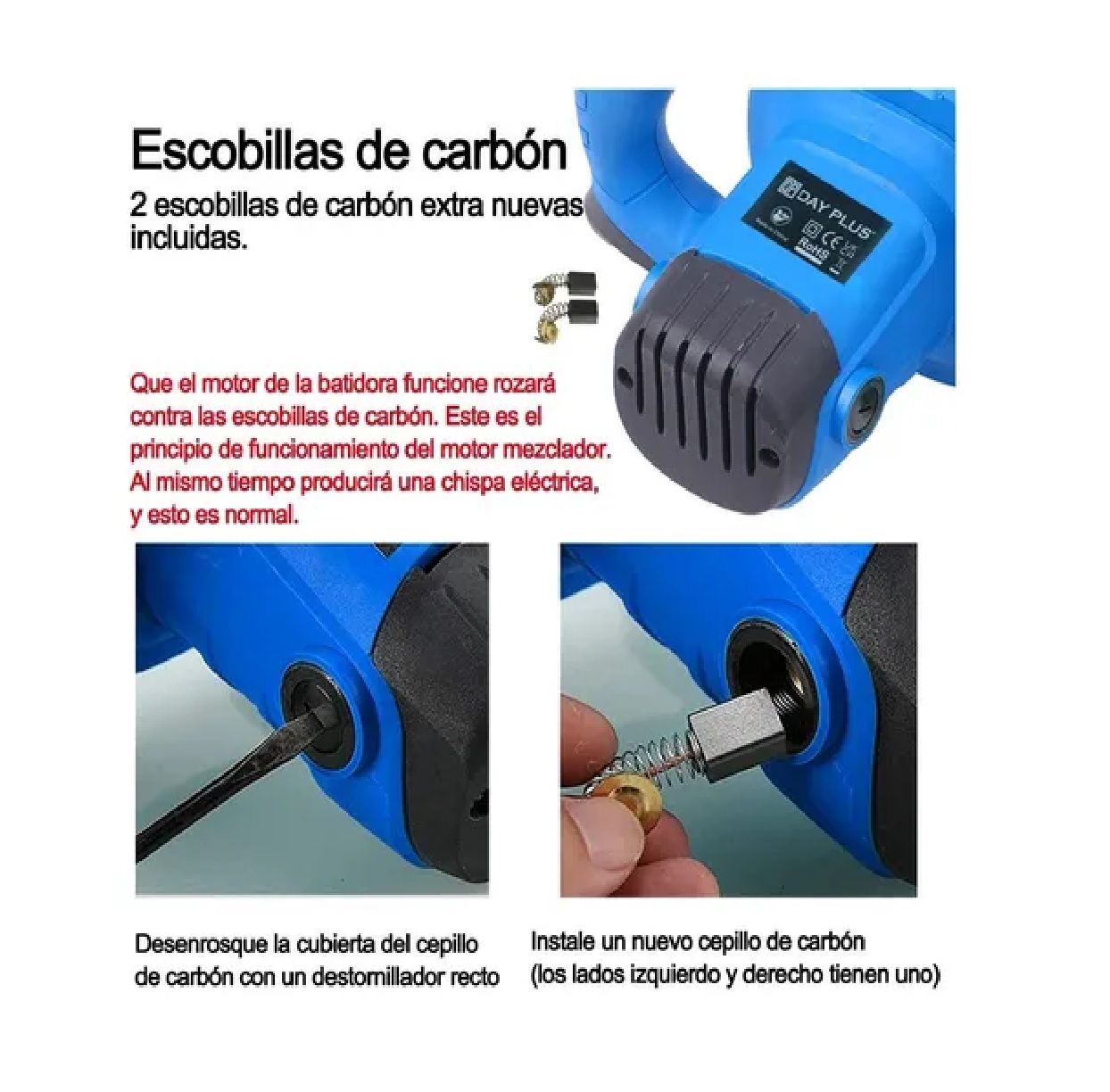 Mezcladora De Pintura Eléctrica De Mortero 127v Azul
