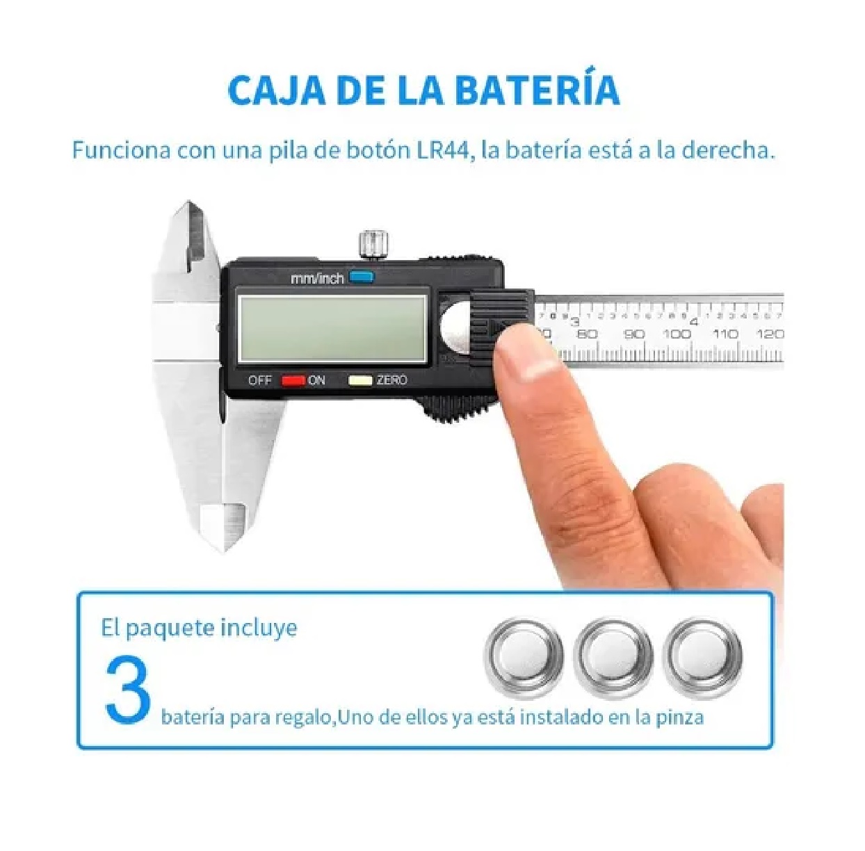 Calibrador Vernier Digital Pie De Rey Estuche Negro
