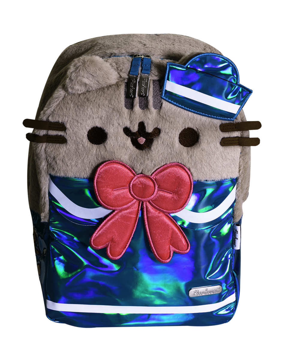 Mochila Gato Pusheen The Cat Marinero Azul Celeste Sailor
