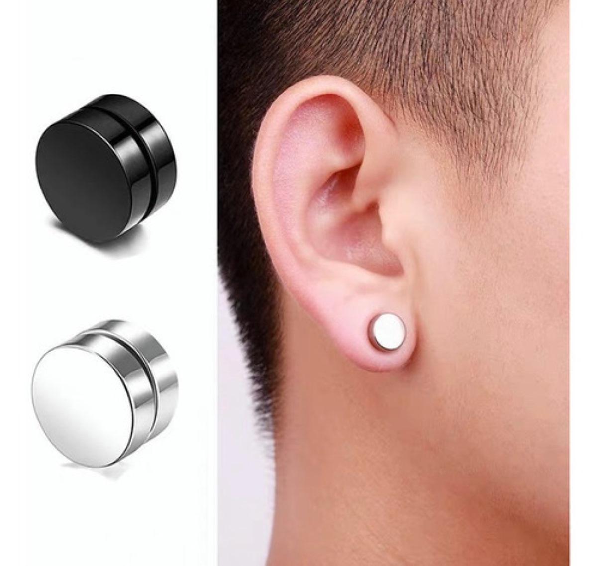 6 Pares Aretes Piercing Falso Con Imán