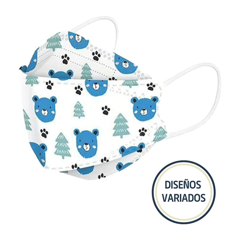 Cubrebocas KF94 Infantil - Ajustador Nasal - 4 Capas de Protección (20)