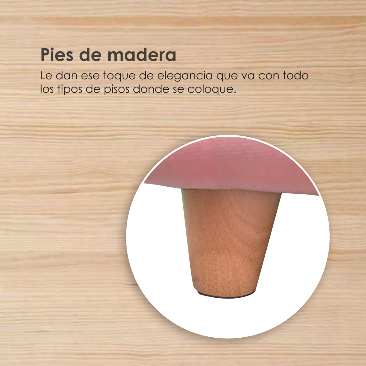 Buró Mesa De Noche Minimalista De Gamuza 2 Cajones Rosa