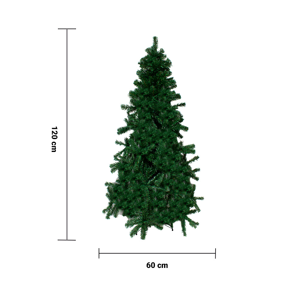 Arbol Pino De Navidad Verde 1.20 Mts Vara De Estrella Arbol Artificial 