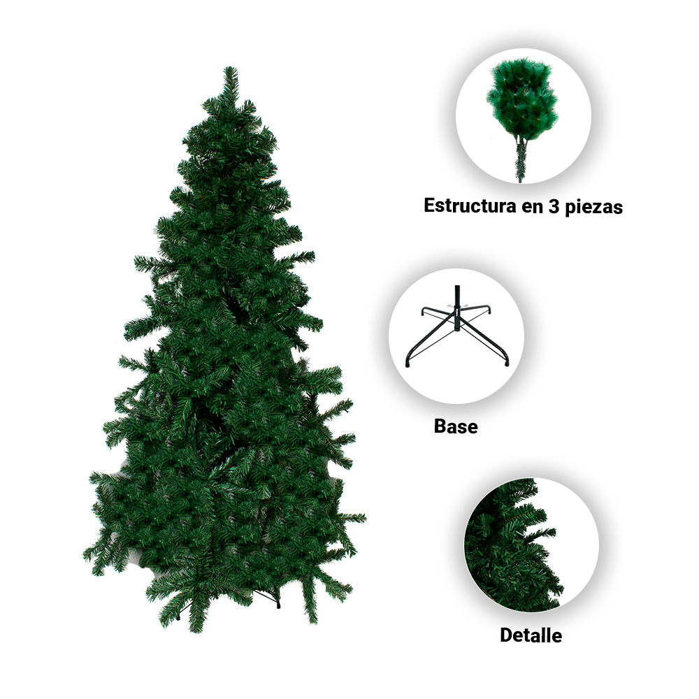 Arbol Pino De Navidad Verde 1.20 Mts Vara De Estrella Arbol Artificial 