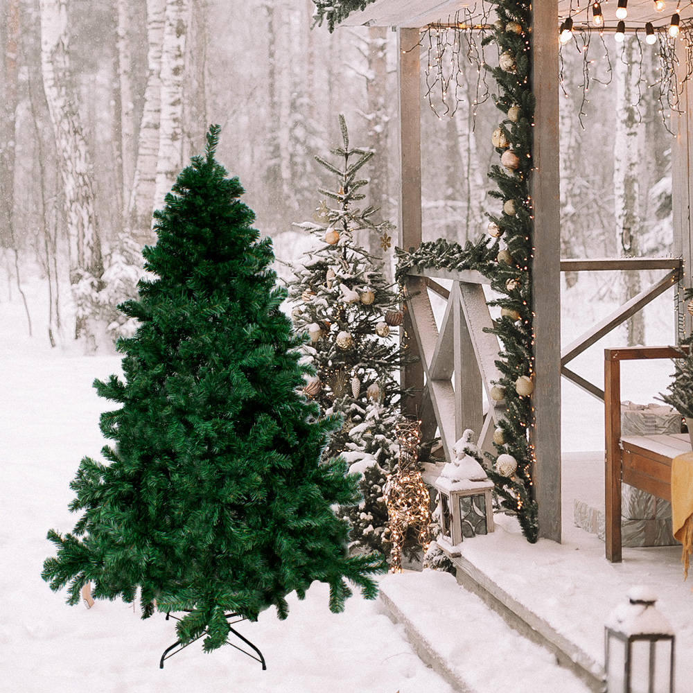 Arbol Pino De Navidad Verde 150 Cm Vara De Estrella Árbol Artificial