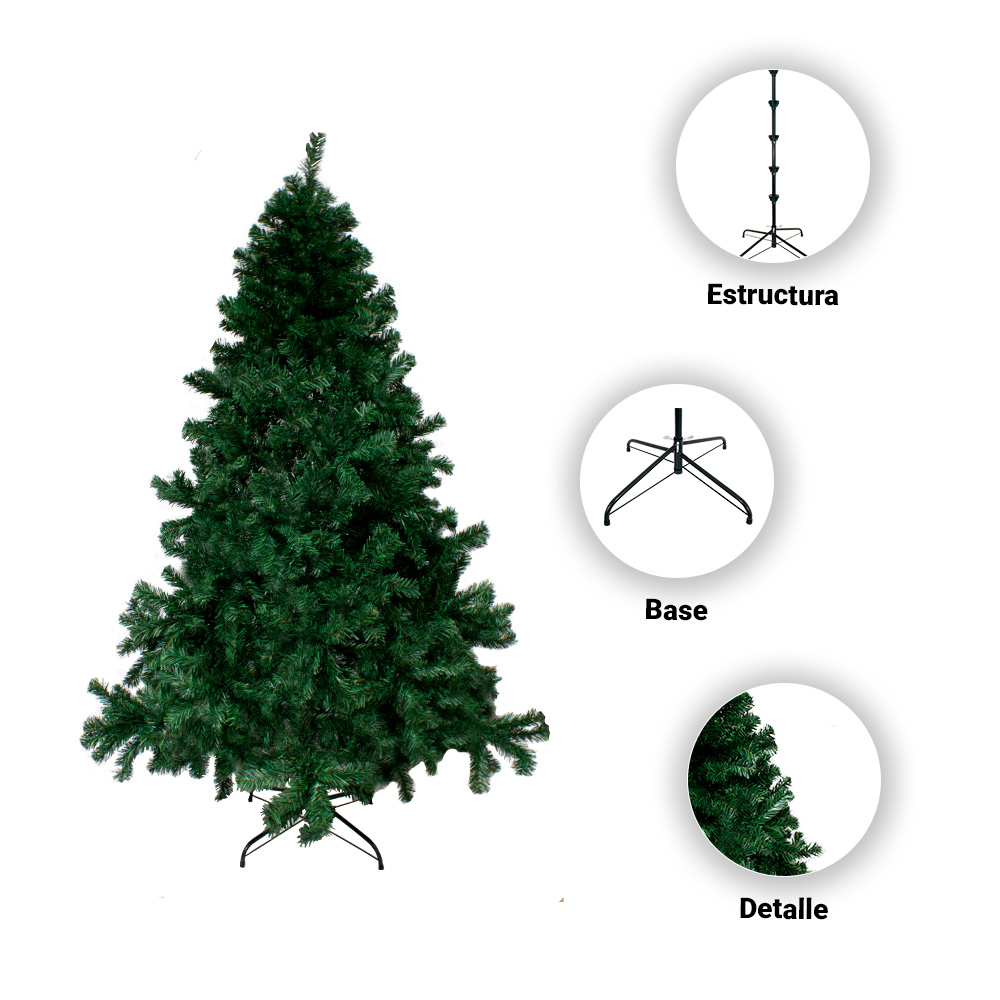 Arbol Pino De Navidad Verde 150 Cm Vara De Estrella Árbol Artificial