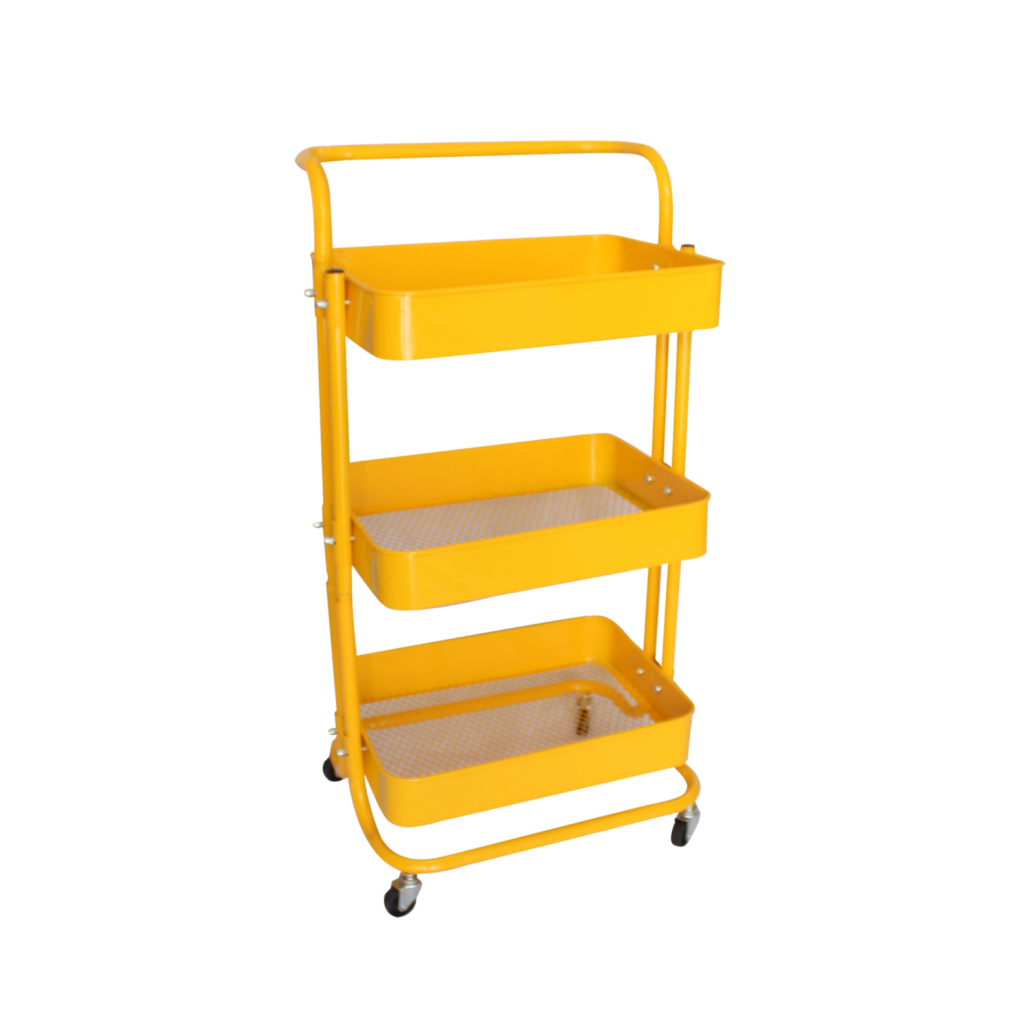 Carrito De Almacenamiento Organizador Con Ruedas Multiusos Amarillo
