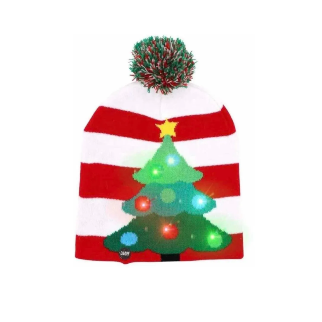 Gorro navideño con Luces led novedoso