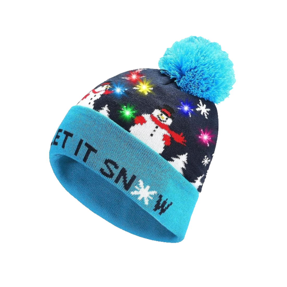 Gorro navideño con Luces led novedoso