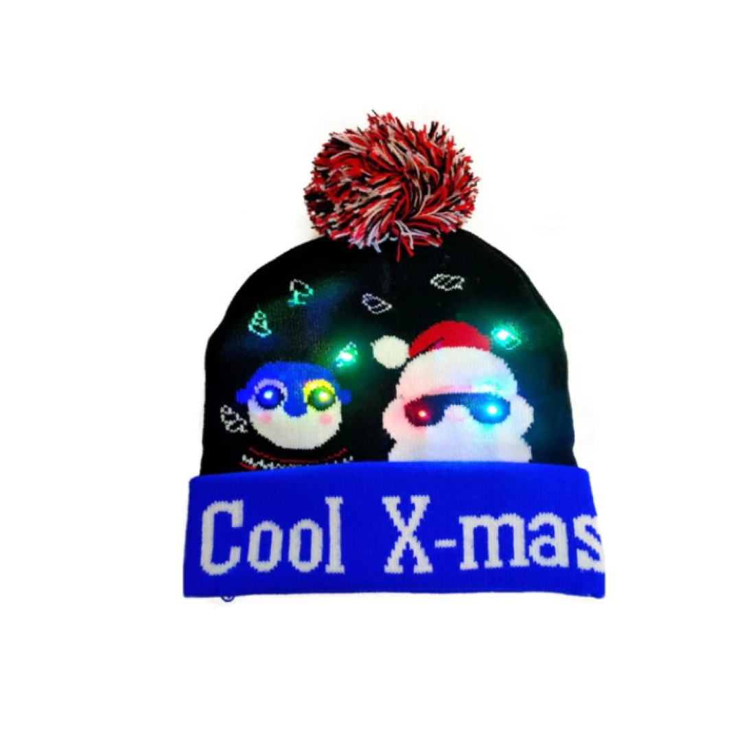 Gorro navideño con Luces led novedoso