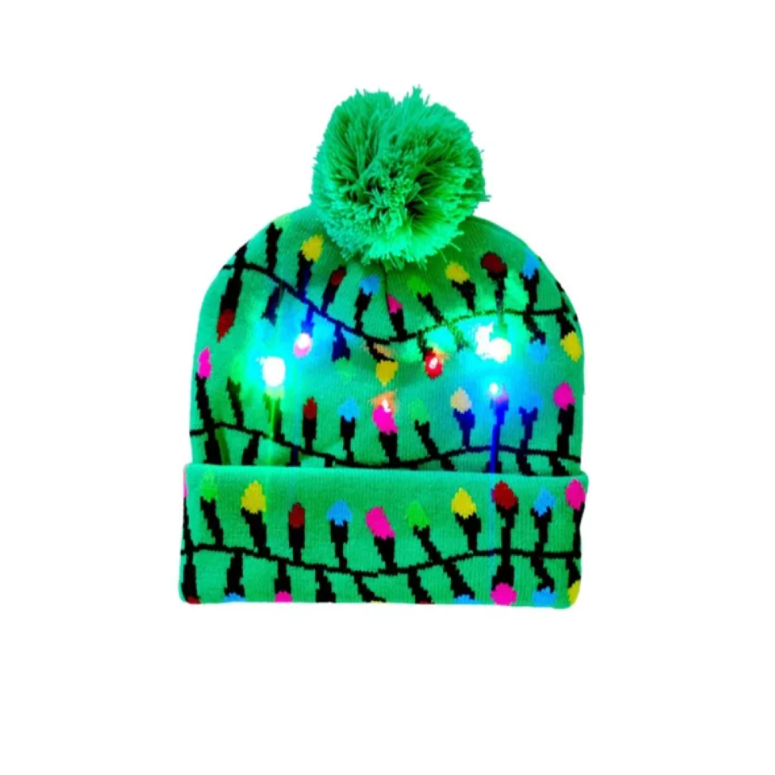 Gorro navideño con Luces led novedoso