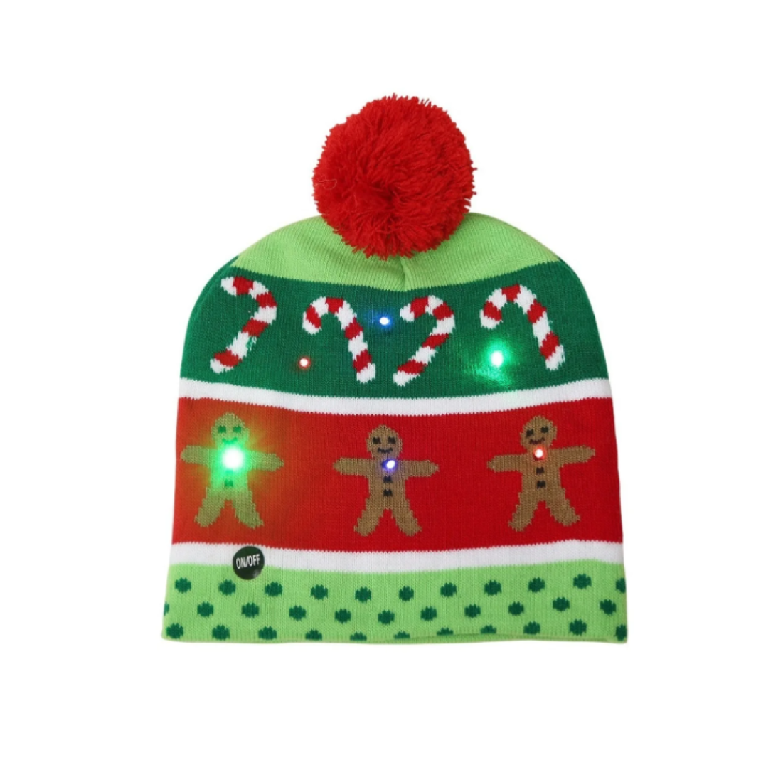 Gorro navideño con Luces led novedoso