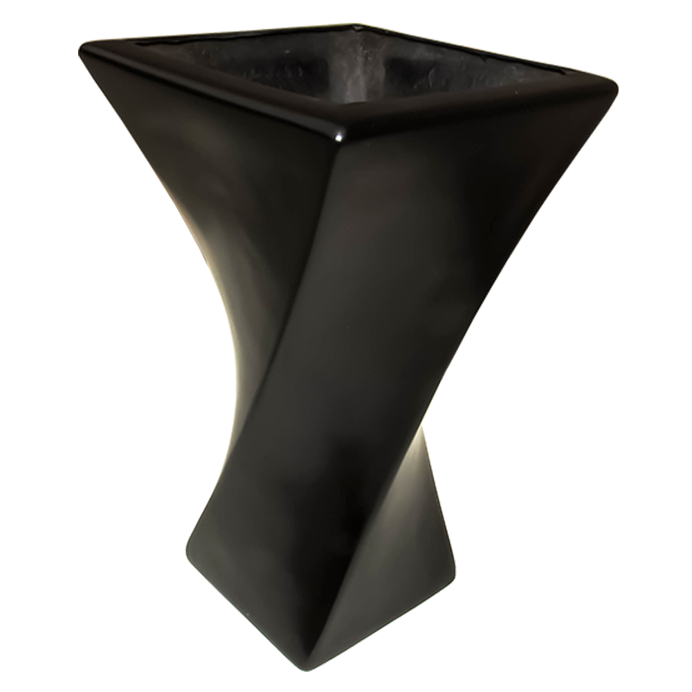 Maceta de Fibra de Vidrio Modelo Francés Espiral Mediano Chocolate*