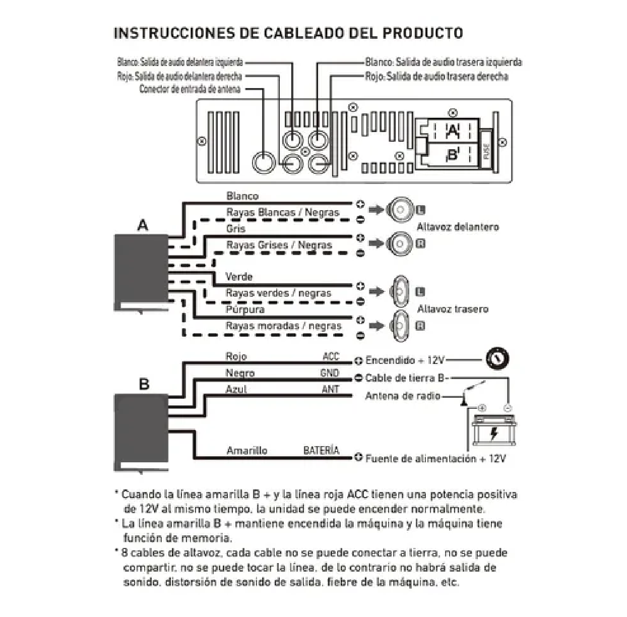  Autoestéreo Para Auto Reproductor Mp3 1 Din Con Bluetooth 