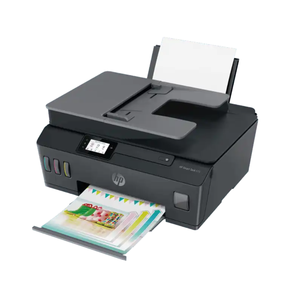 Impresora A Color Multifunción Hp Smart Tank 615 Wifi Negra