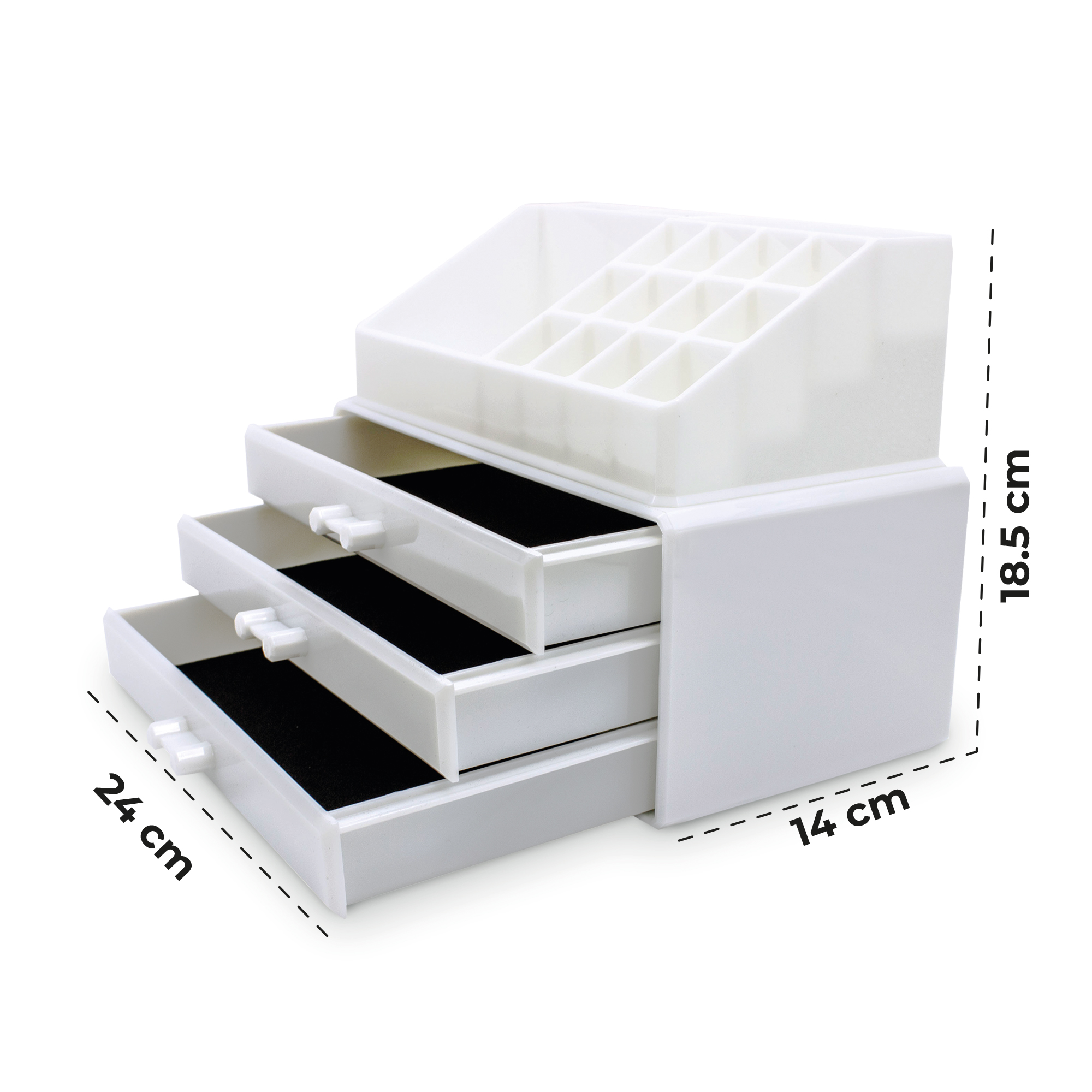 Organizador Para Cosméticos Acrílico Maquillaje Cosmetiquera BLANCO.