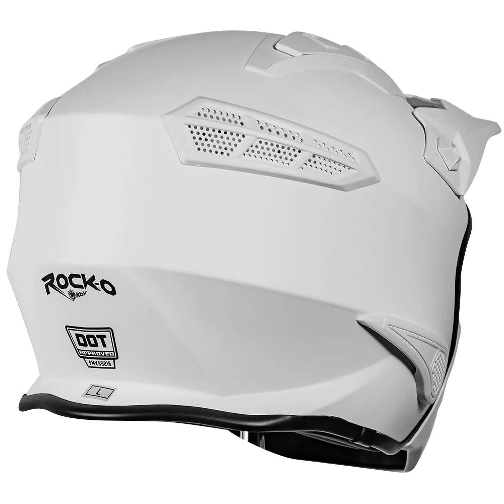 CASCO KOV ROCK-O BLANCO MODULAR PARA MOTO CERTIFICADO DOT 