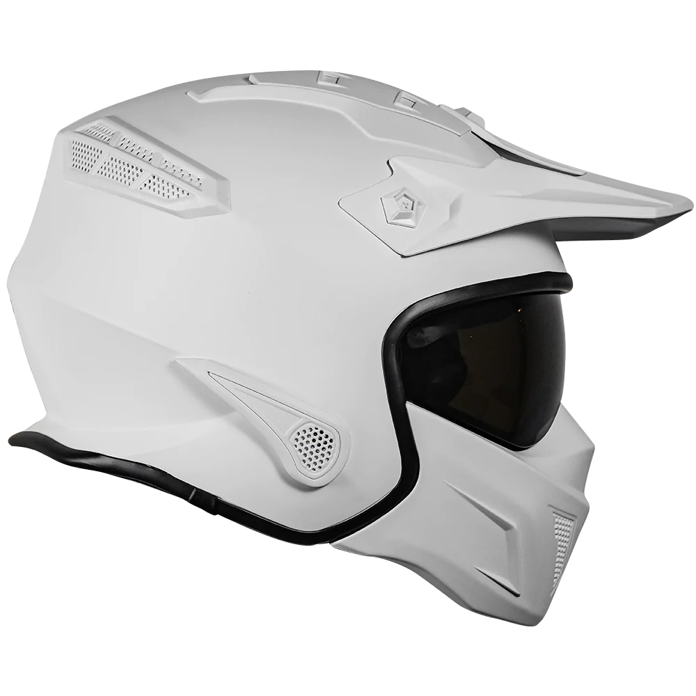 CASCO KOV ROCK-O BLANCO MODULAR PARA MOTO CERTIFICADO DOT 