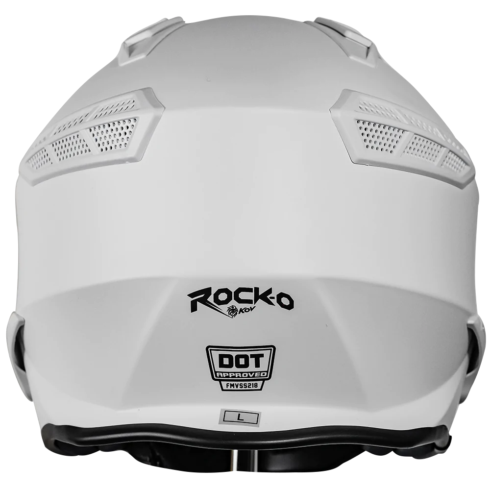 CASCO KOV ROCK-O BLANCO MODULAR PARA MOTO CERTIFICADO DOT 