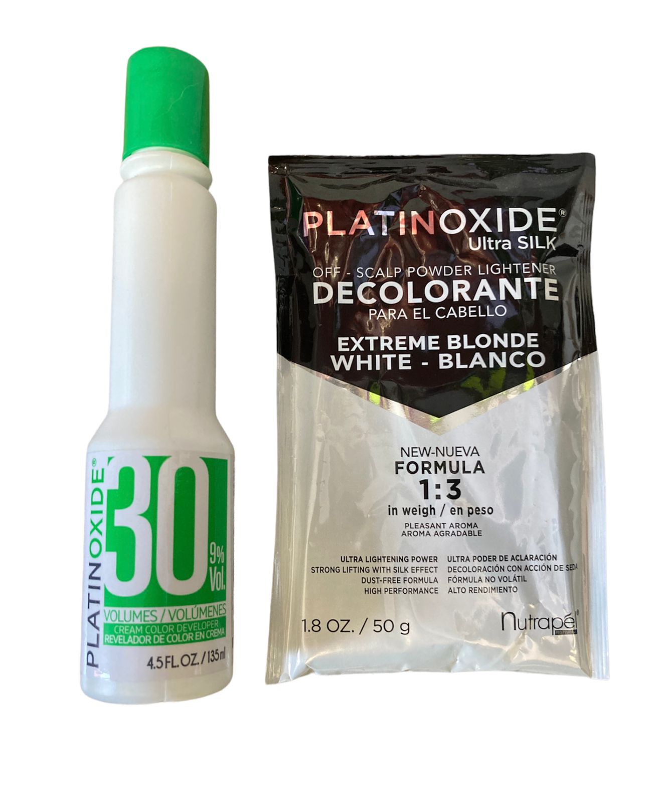 Nutrapel Kit Per 30 vol 135ml + sobre dec silk blanco 50g- 3 kits