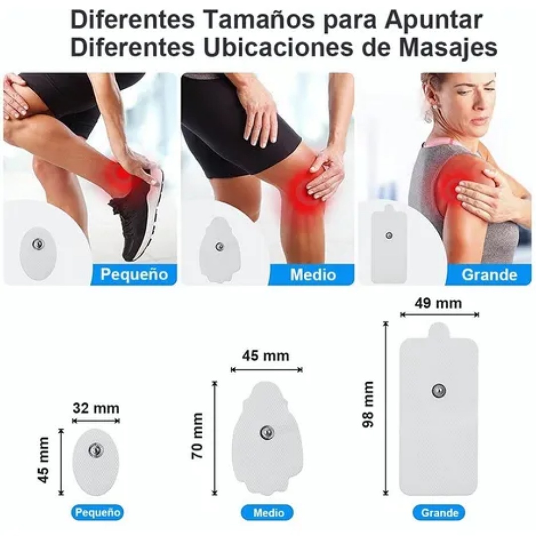 Almohadillas De Electrodos Para Electroestimulador 20 Piezas