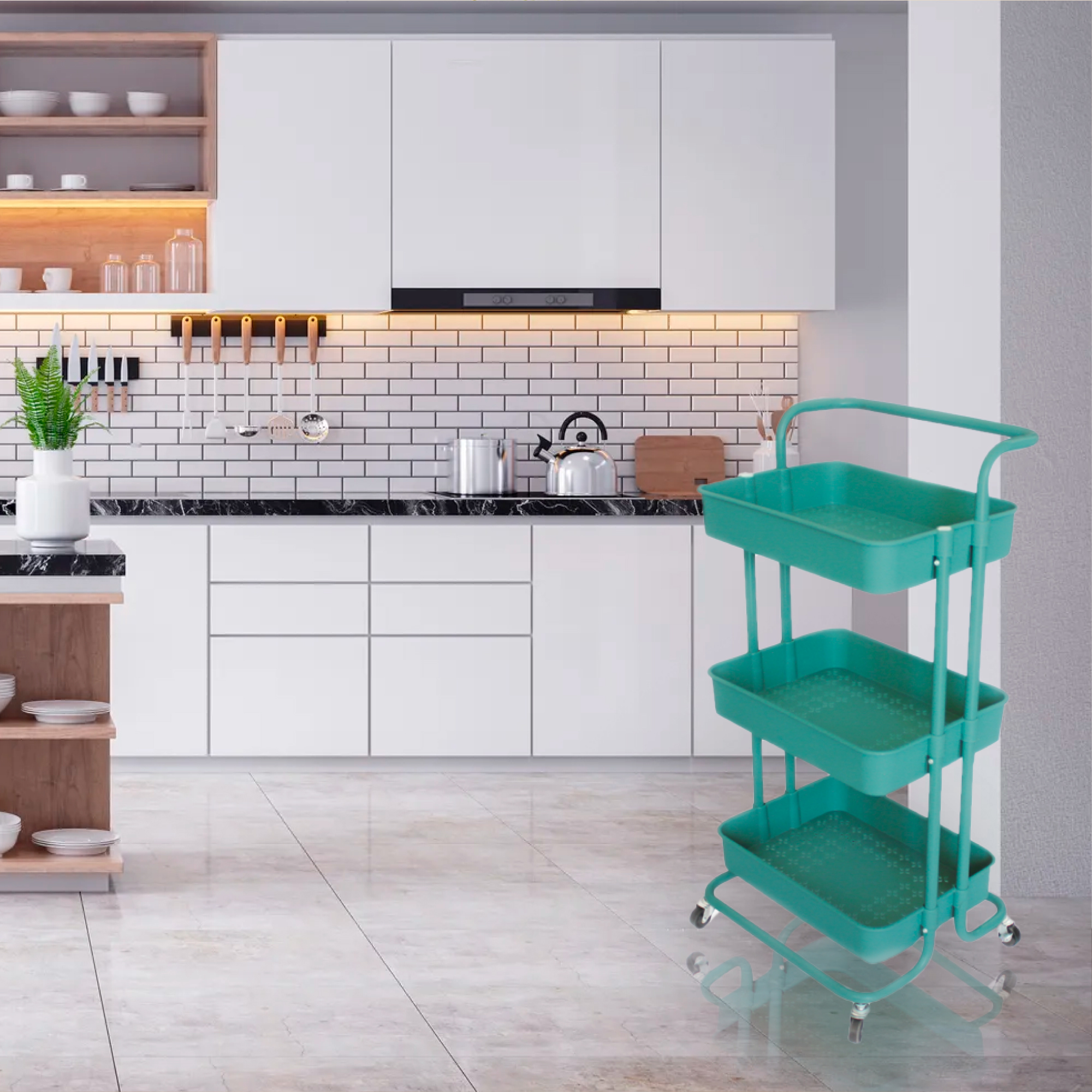 Carrito Multifuncional Organizador Azul