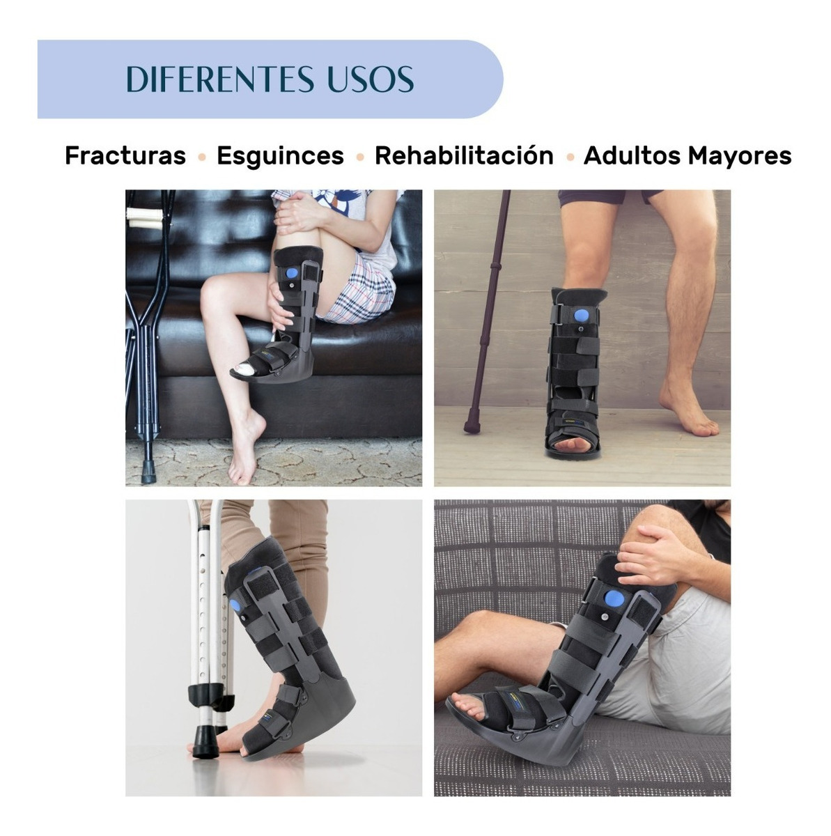 Bota Neumatica Ortopedica Ferula Walker Larga Inmovilizador MED