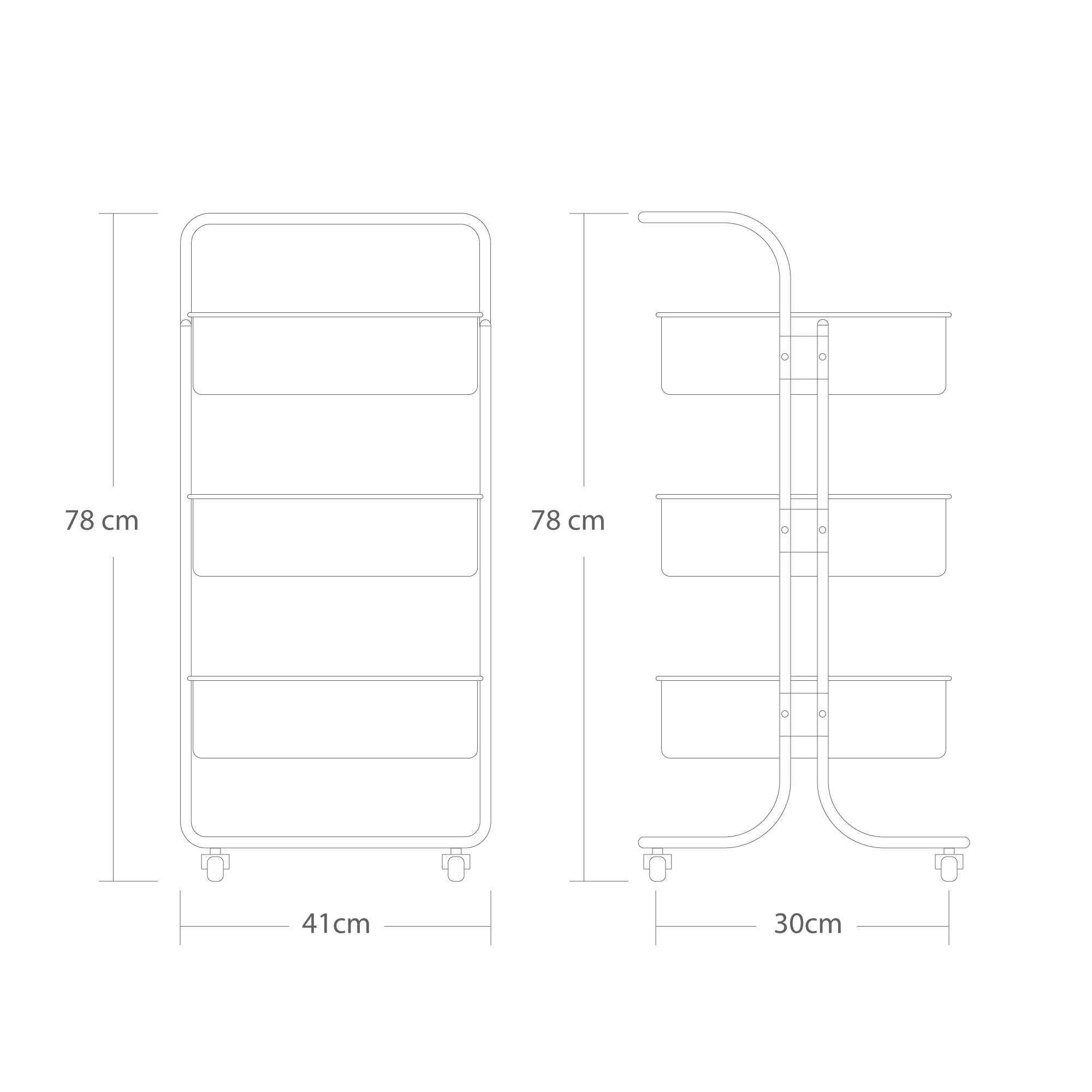 Carrito Multifuncional Organizador Azul