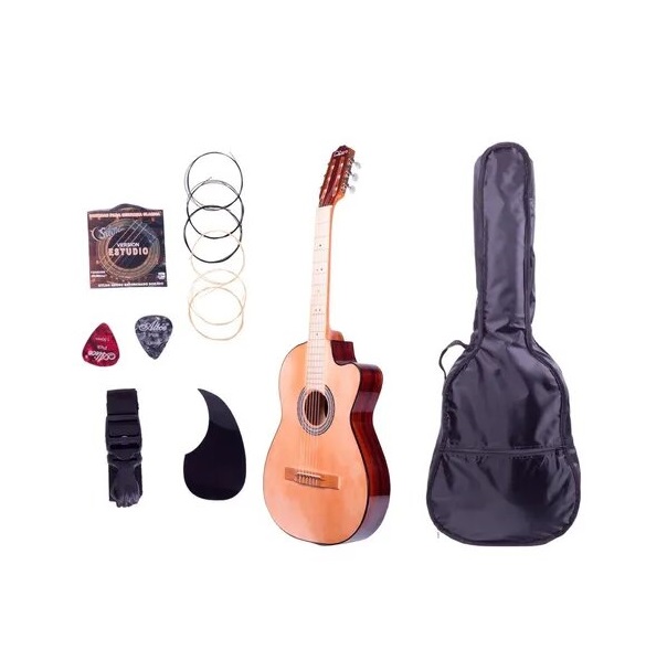 Guitarra clásica La Purepecha GCV curva + Accesorios 