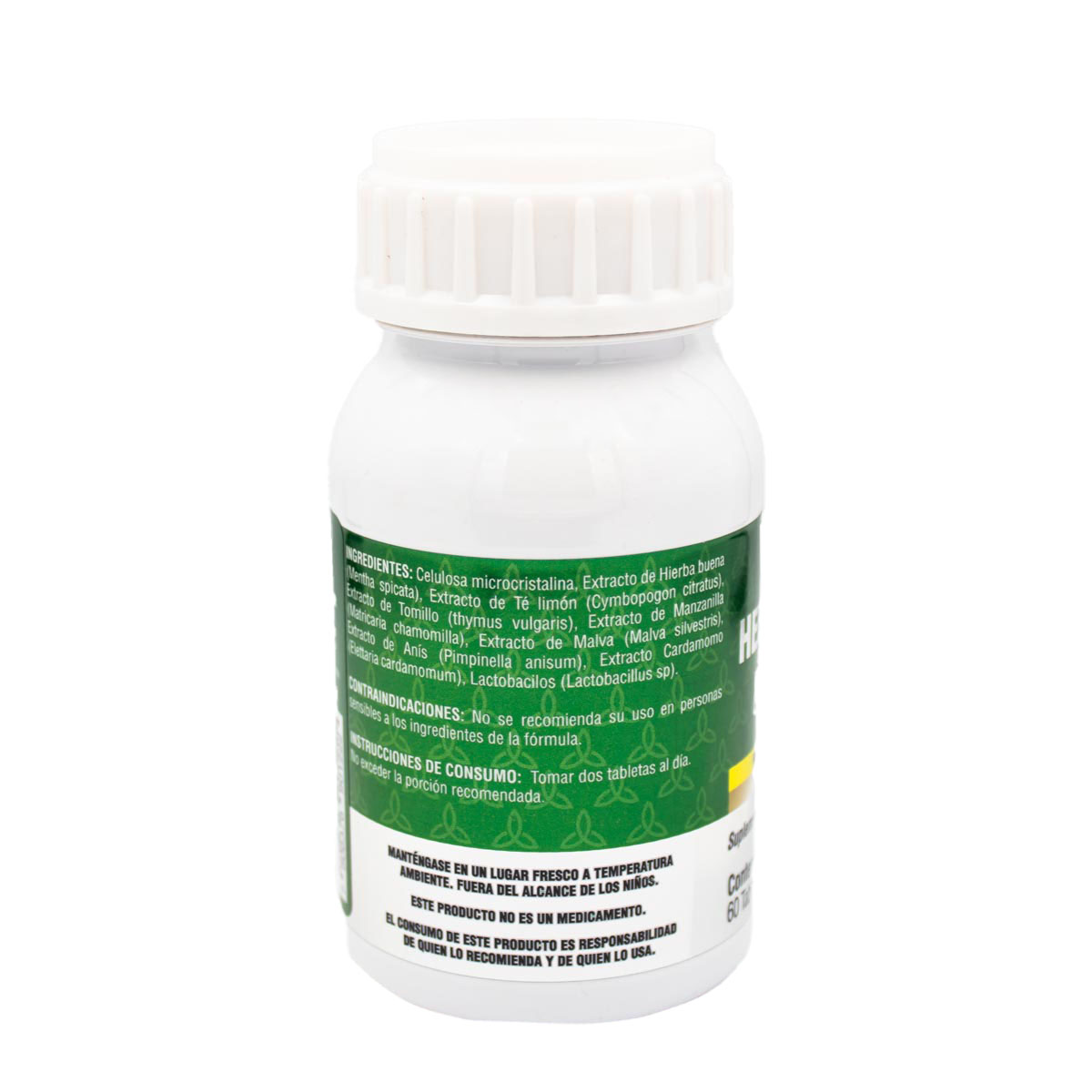 Suplemento alimenticio con vitaminas, probióticos y antioxidantes, Herb Complex y probióticos, 60 tabl