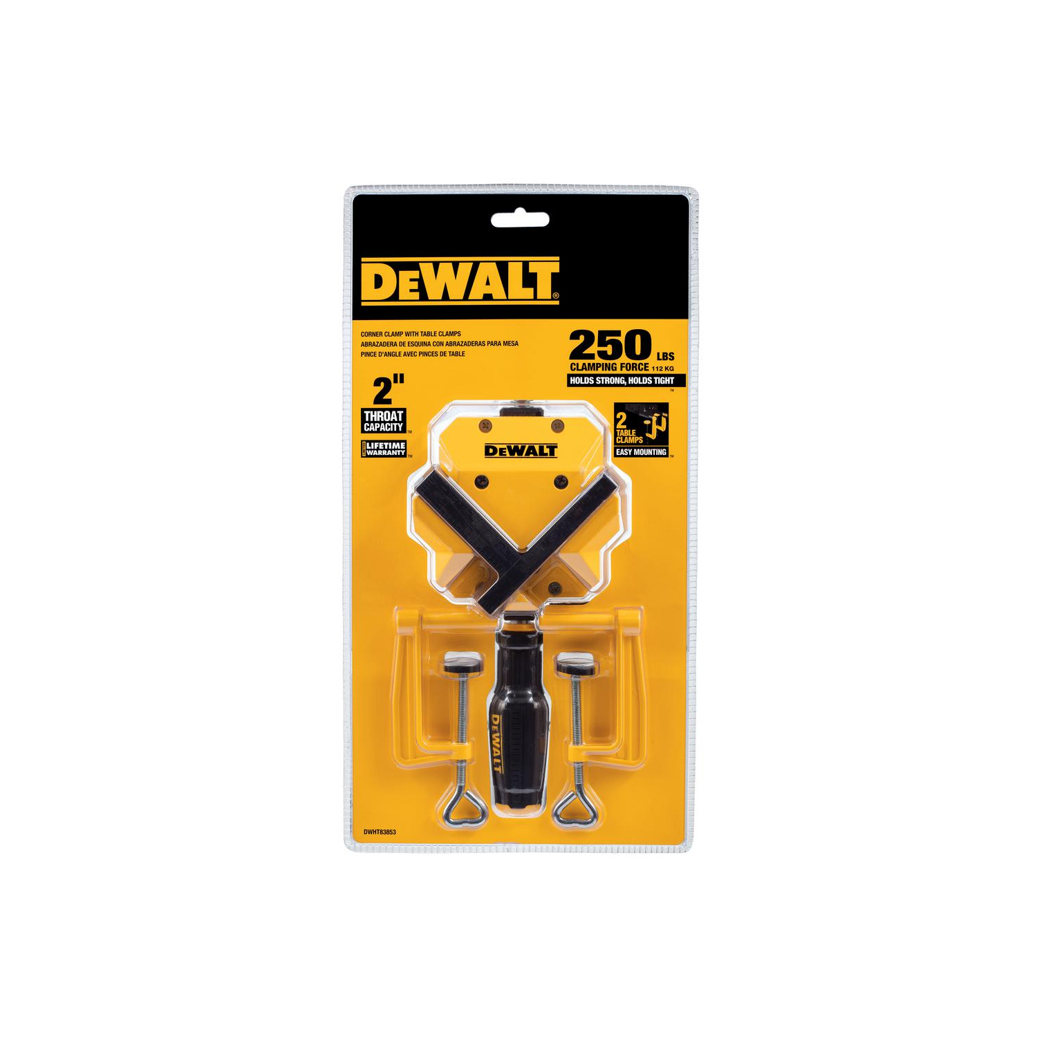 Abrazadera de Esquina DeWalt con Abrazaderas para Mesa