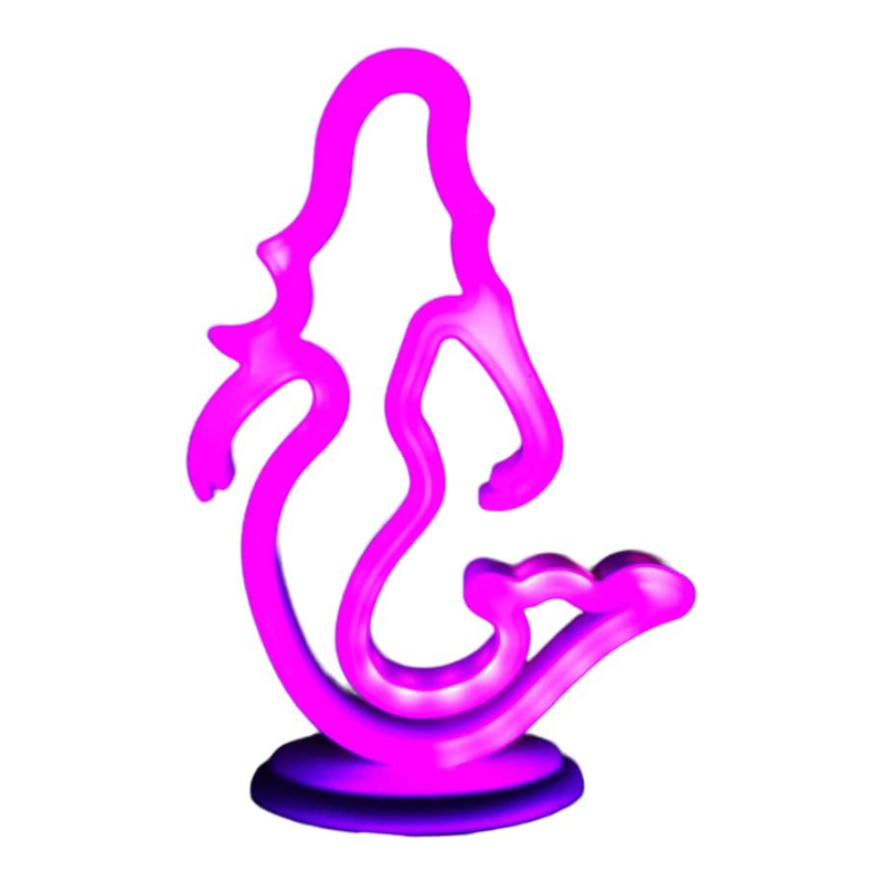 Lámpara de Luz LED - Comercializadora AJR - Luz Neón con Diseño de Sirena - Rosa