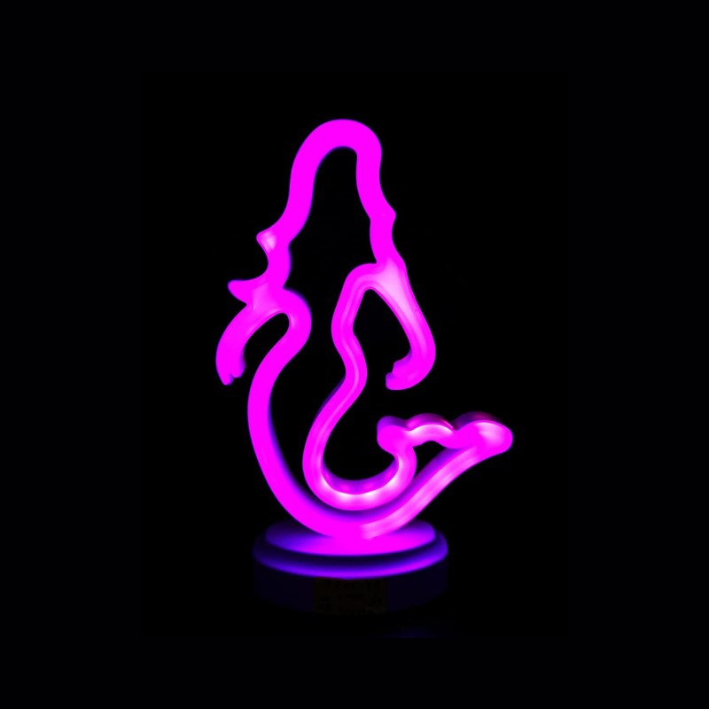 Lámpara de Luz LED - Comercializadora AJR - Luz Neón con Diseño de Sirena - Rosa